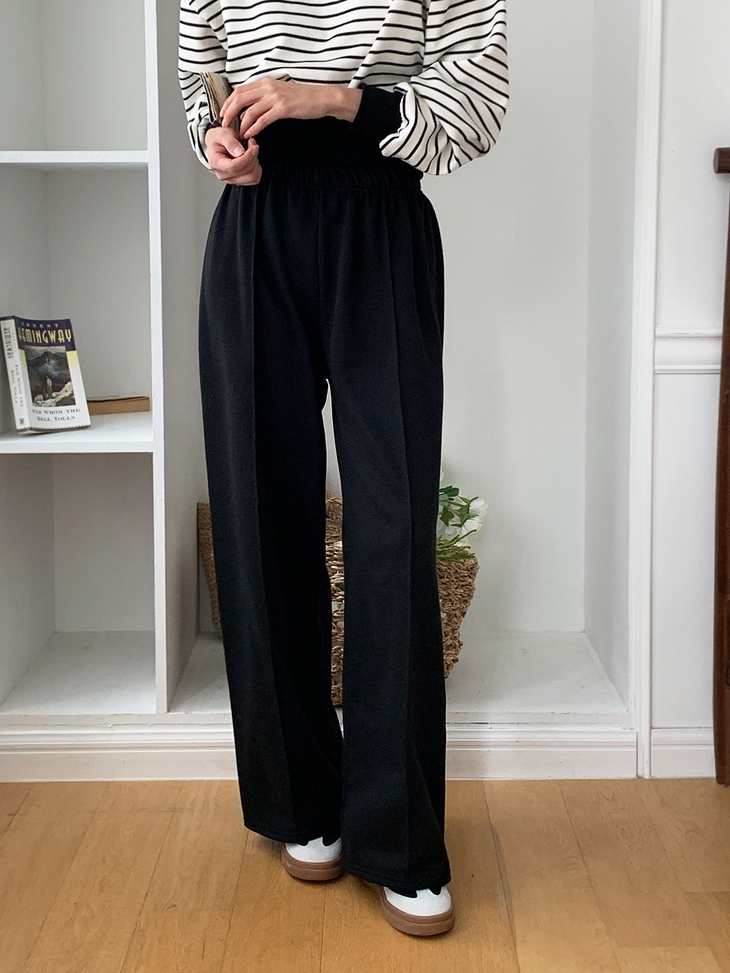 裏起毛ショルダーボタンボーダースウェット&パンツSET | 詳細画像14