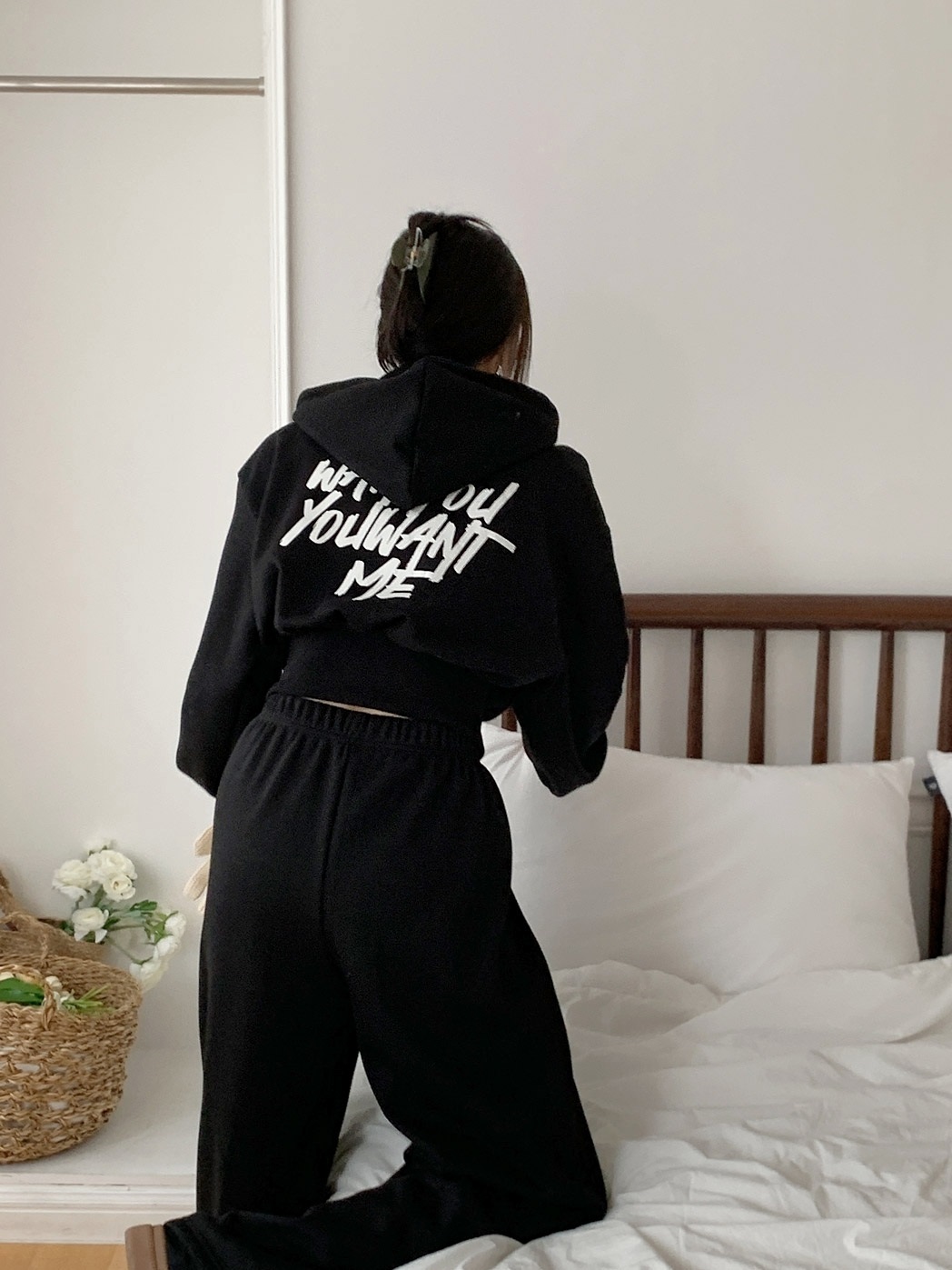 裏起毛バックレタリングジップパーカー&パンツSET | 詳細画像10