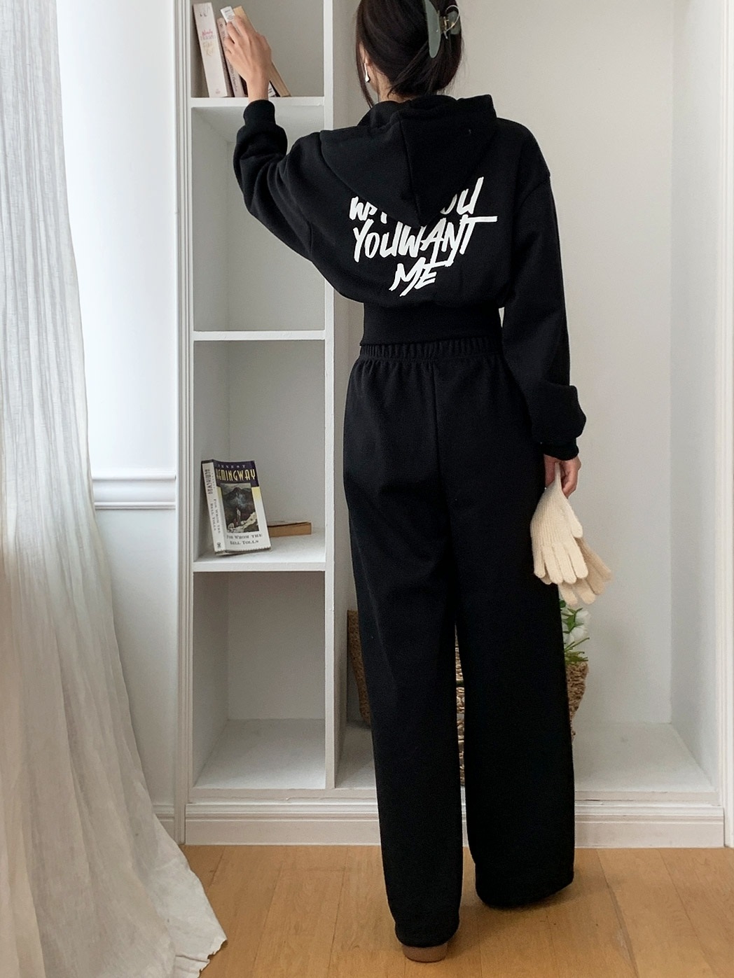 裏起毛バックレタリングジップパーカー&パンツSET | 詳細画像11