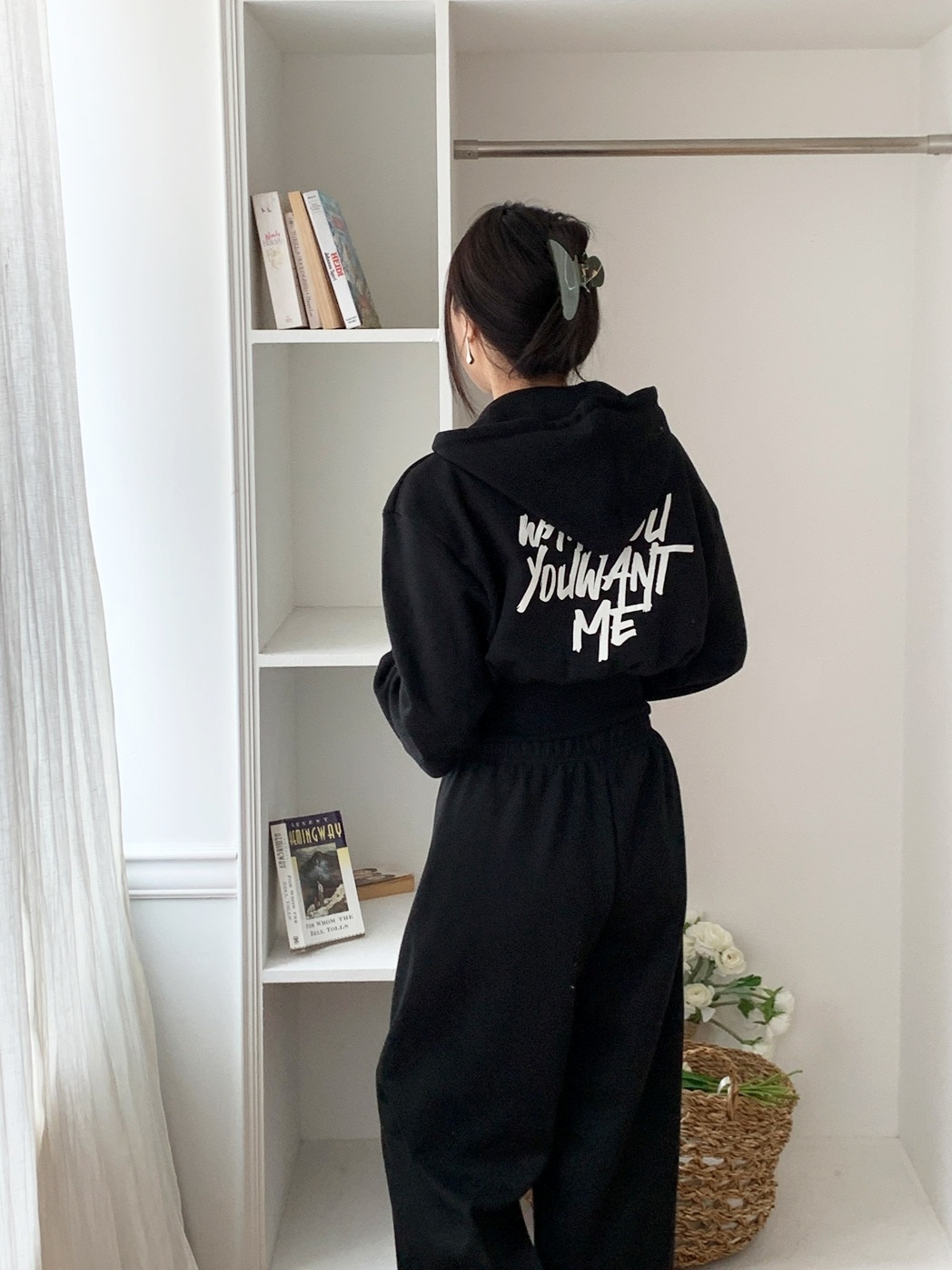 裏起毛バックレタリングジップパーカー&パンツSET | 詳細画像13