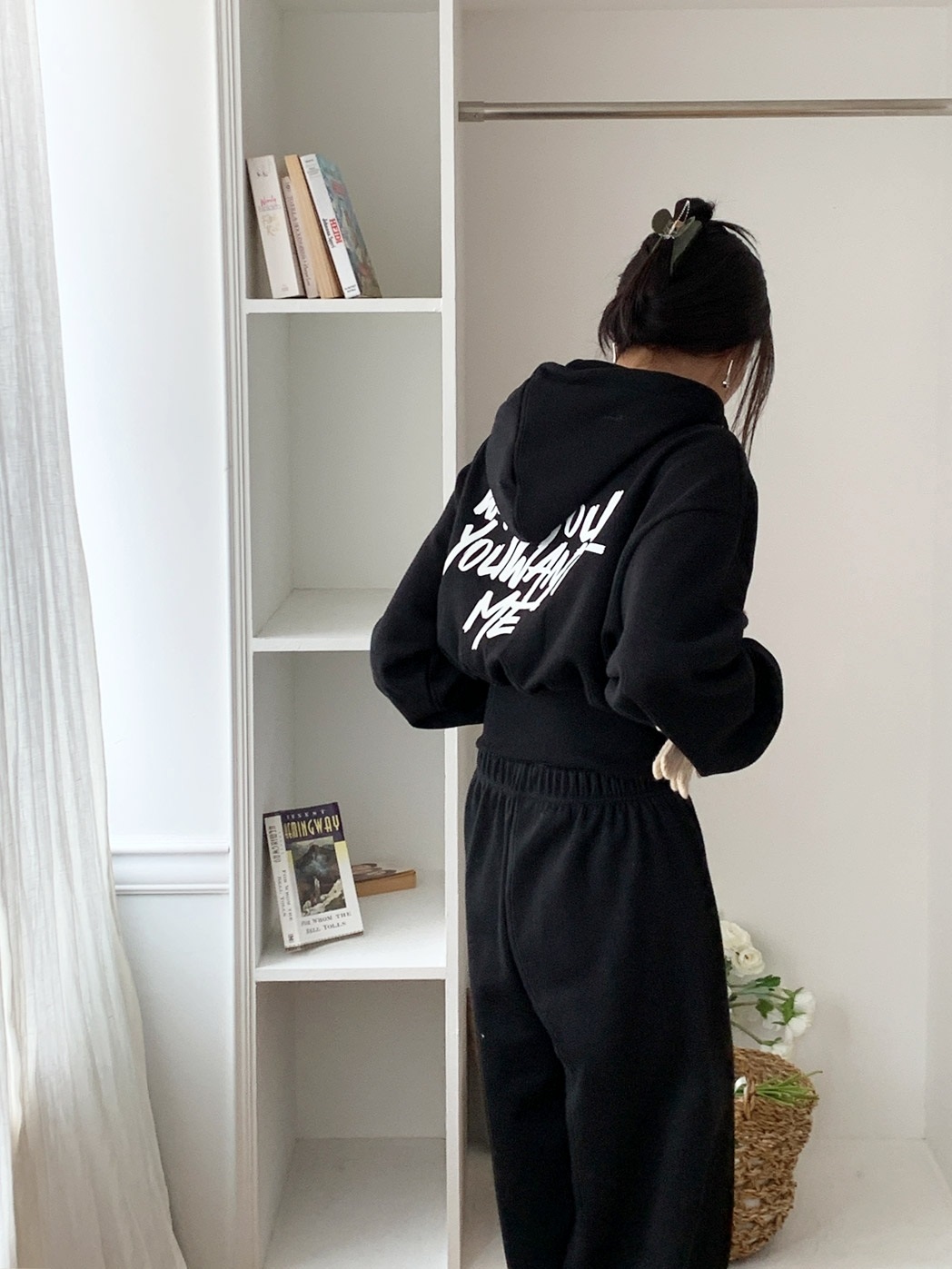 裏起毛バックレタリングジップパーカー&パンツSET | 詳細画像14