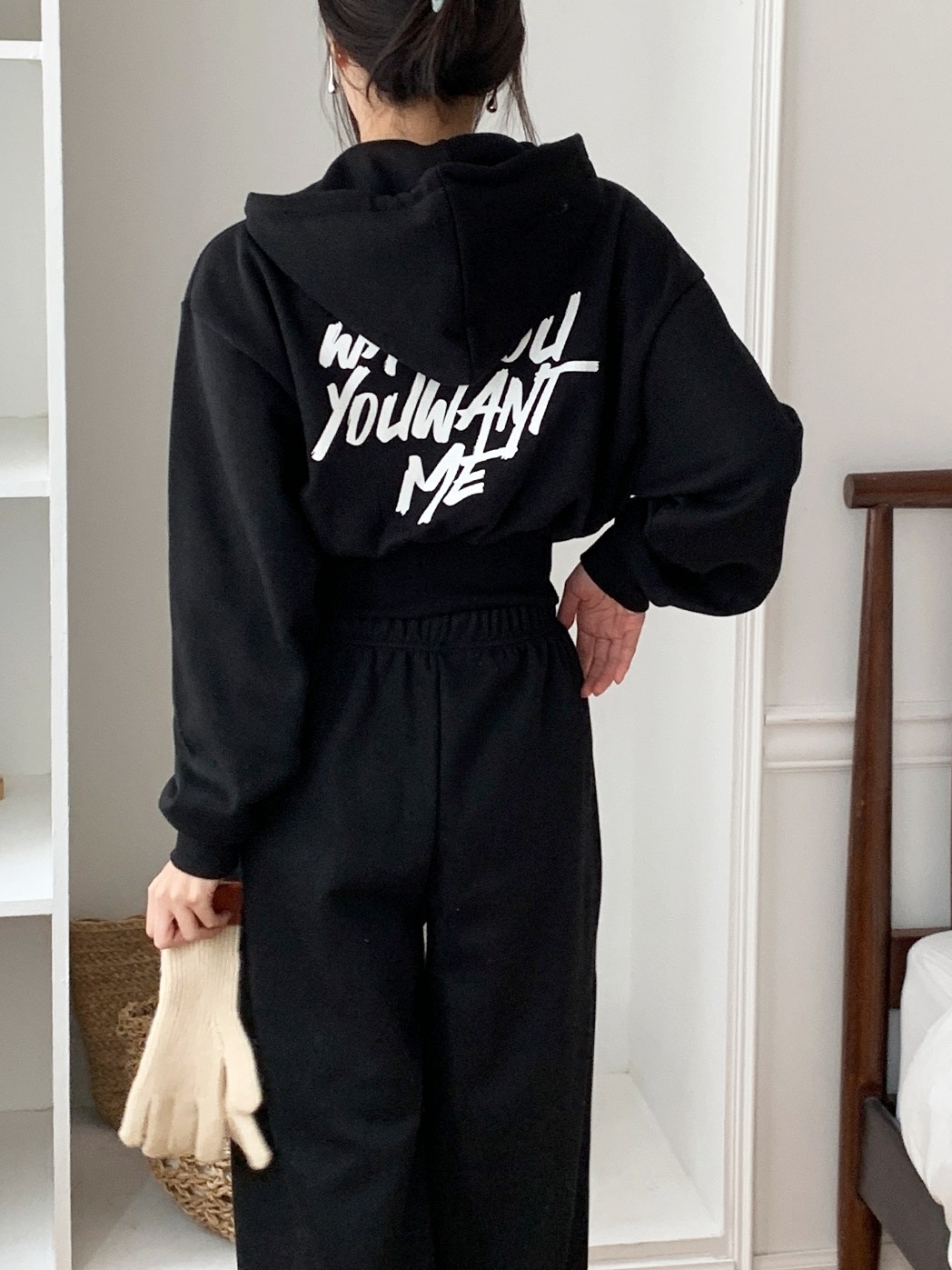 裏起毛バックレタリングジップパーカー&パンツSET | 詳細画像15