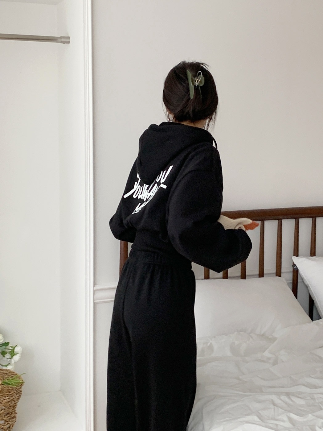 裏起毛バックレタリングジップパーカー&パンツSET | 詳細画像16