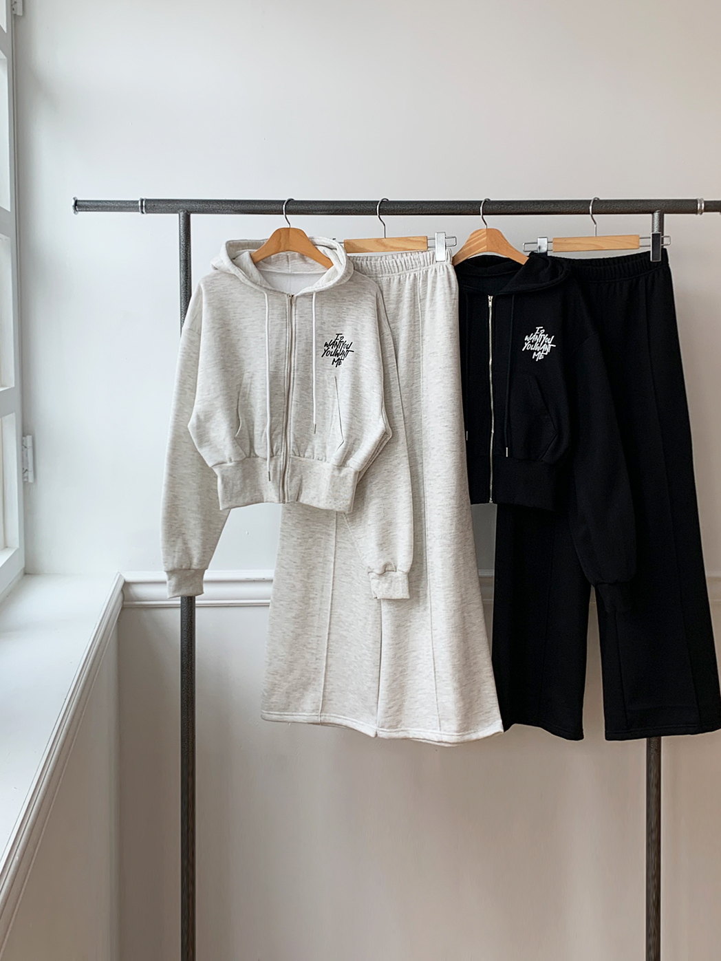 裏起毛バックレタリングジップパーカー&パンツSET | 詳細画像19