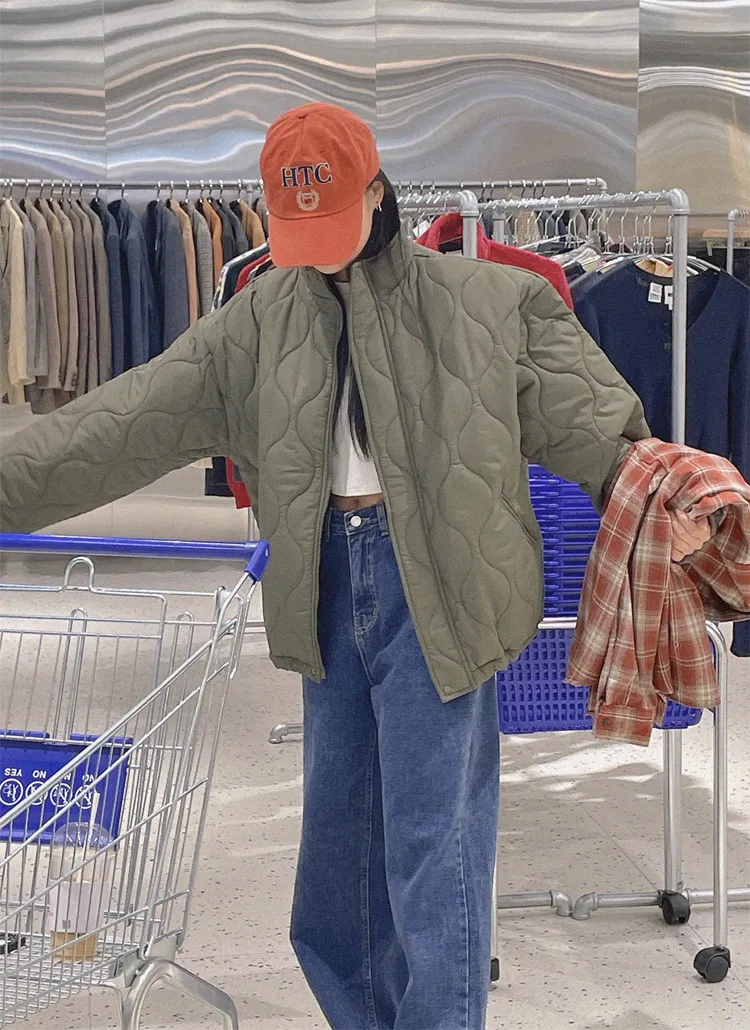 ハイネックオーバーキルティングジャンパー | naturalmind | 詳細画像1