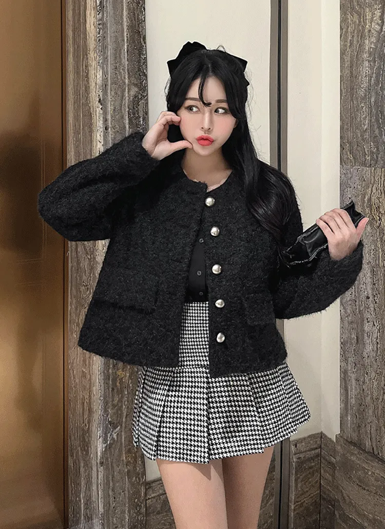 キルト裏地ラウンドネックエコファージャケット | lovemuse | 詳細画像1