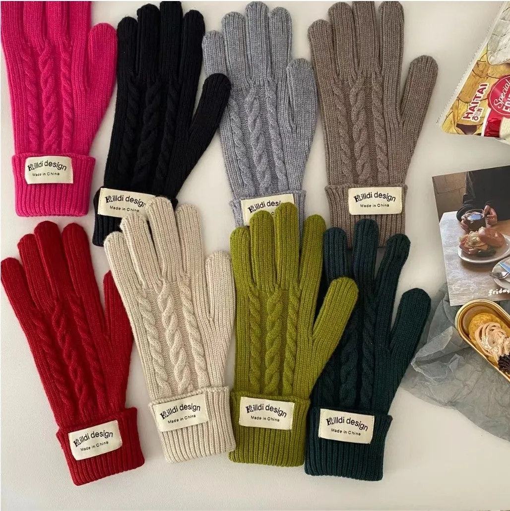 *スマホ対応*ラベルロールケーブルニット手袋 | 詳細画像1