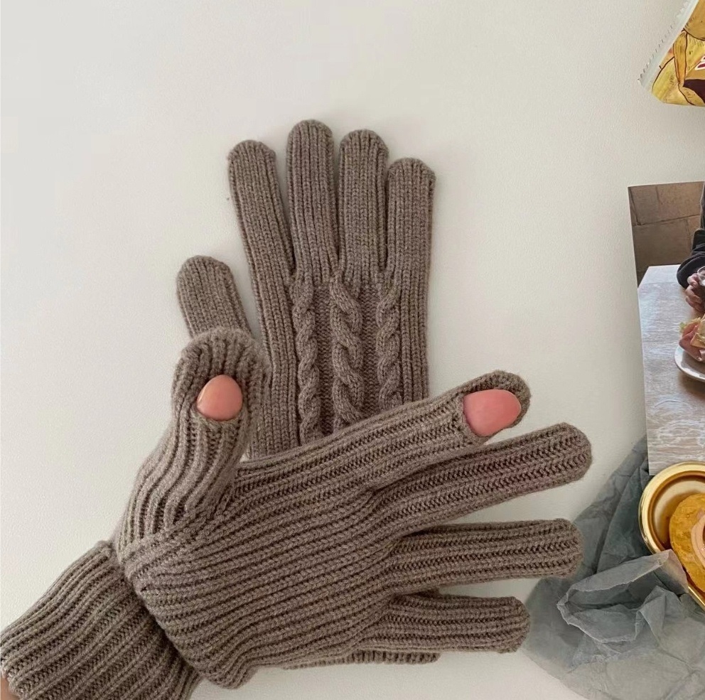 *スマホ対応*ラベルロールケーブルニット手袋 | 詳細画像3