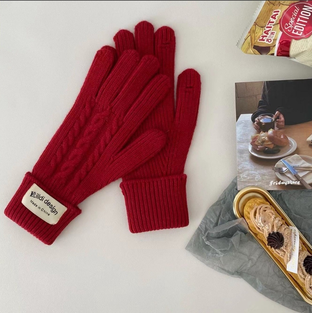 *スマホ対応*ラベルロールケーブルニット手袋 | 詳細画像11