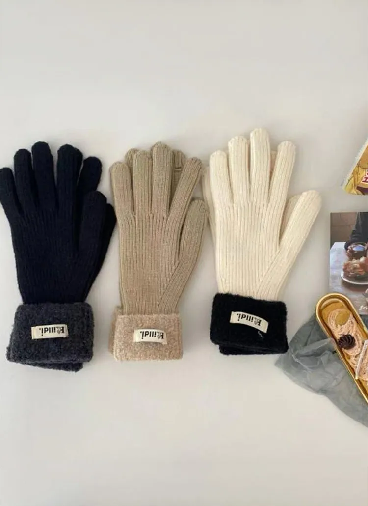 *スマホ対応*ラベルブークレロールニット手袋 | 詳細画像1