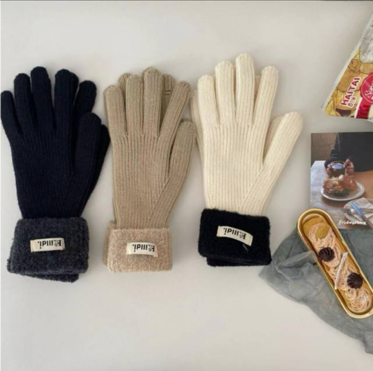 *スマホ対応*ラベルブークレロールニット手袋 | 詳細画像12