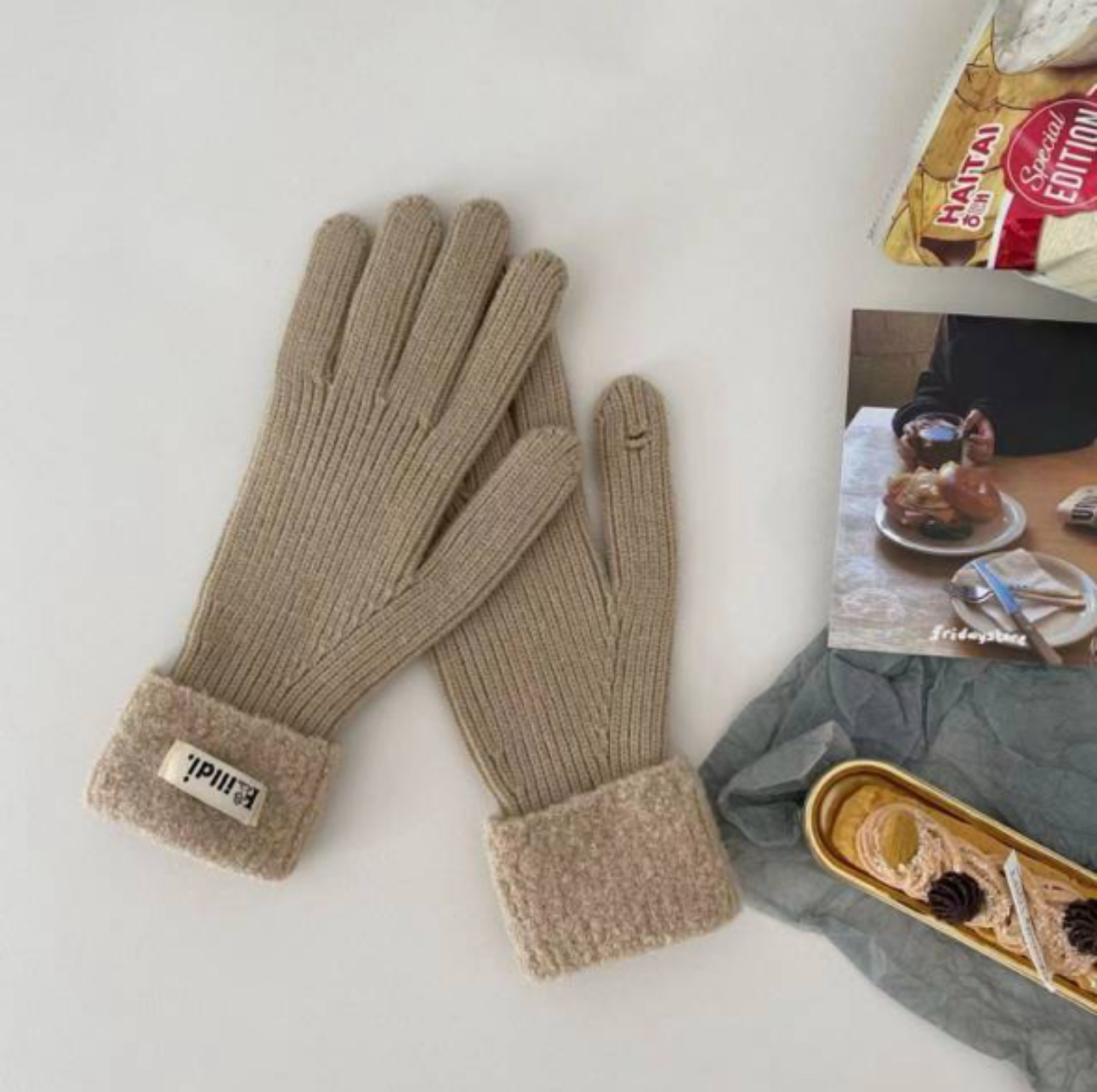 *スマホ対応*ラベルブークレロールニット手袋 | 詳細画像4