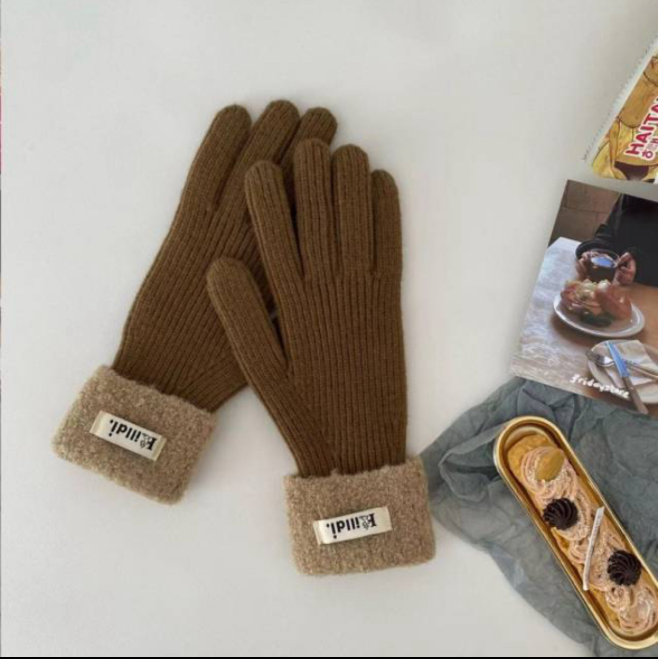 *スマホ対応*ラベルブークレロールニット手袋 | 詳細画像5