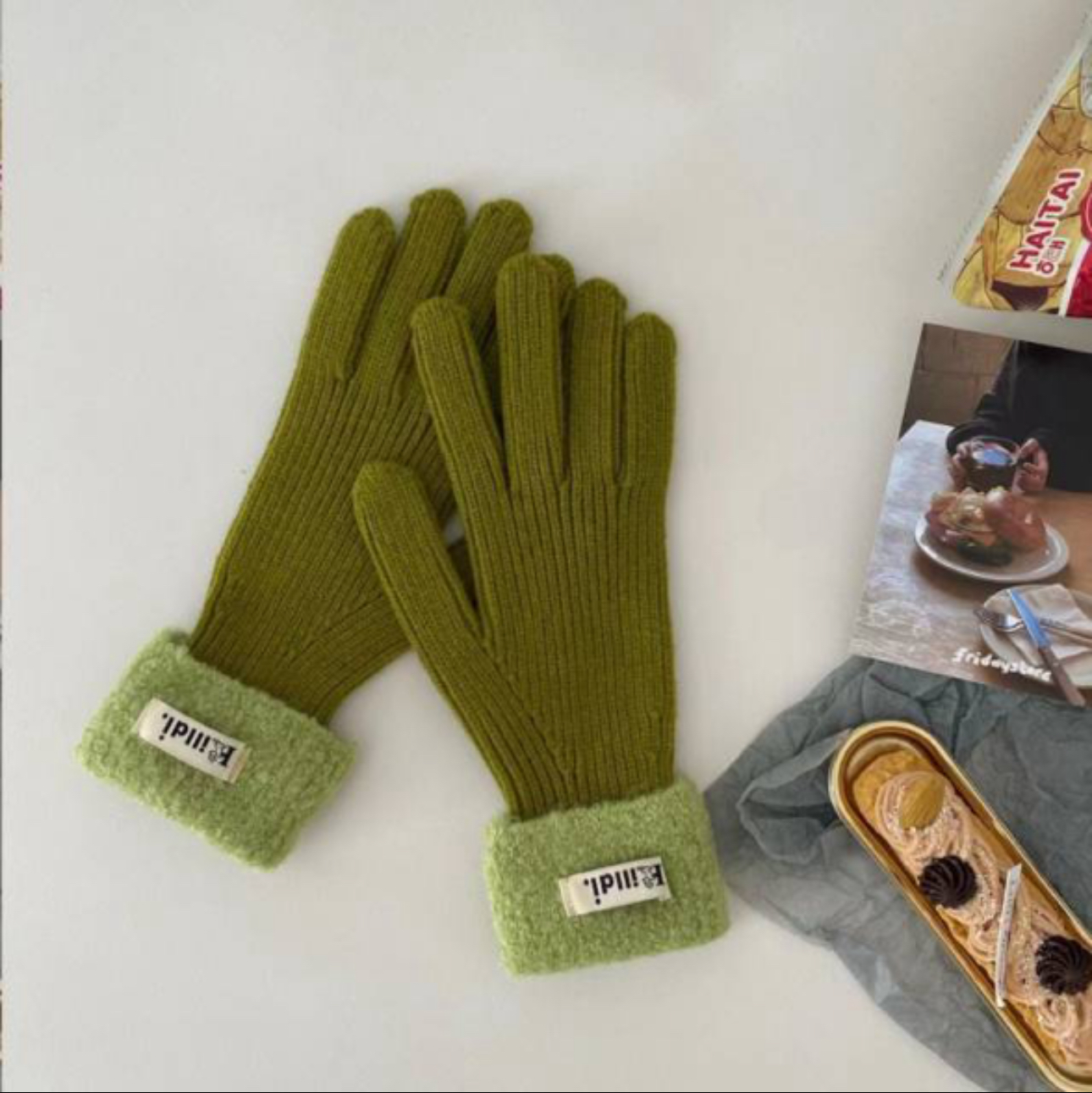 *スマホ対応*ラベルブークレロールニット手袋 | 詳細画像7