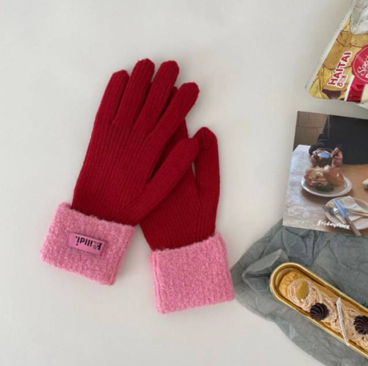 *スマホ対応*ラベルブークレロールニット手袋 | 詳細画像8