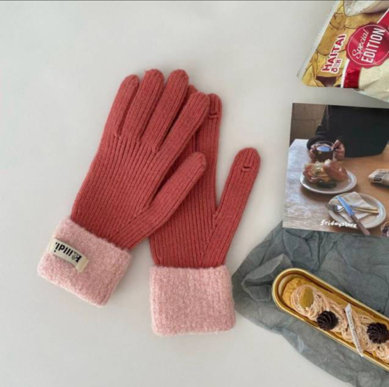 *スマホ対応*ラベルブークレロールニット手袋 | 詳細画像10