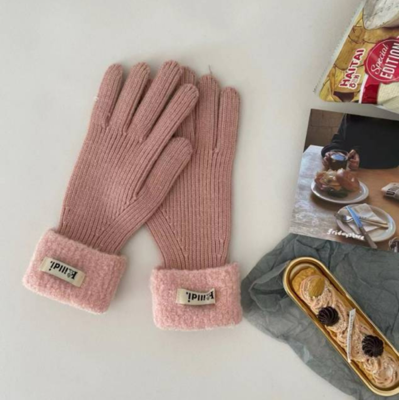 *スマホ対応*ラベルブークレロールニット手袋 | 詳細画像11