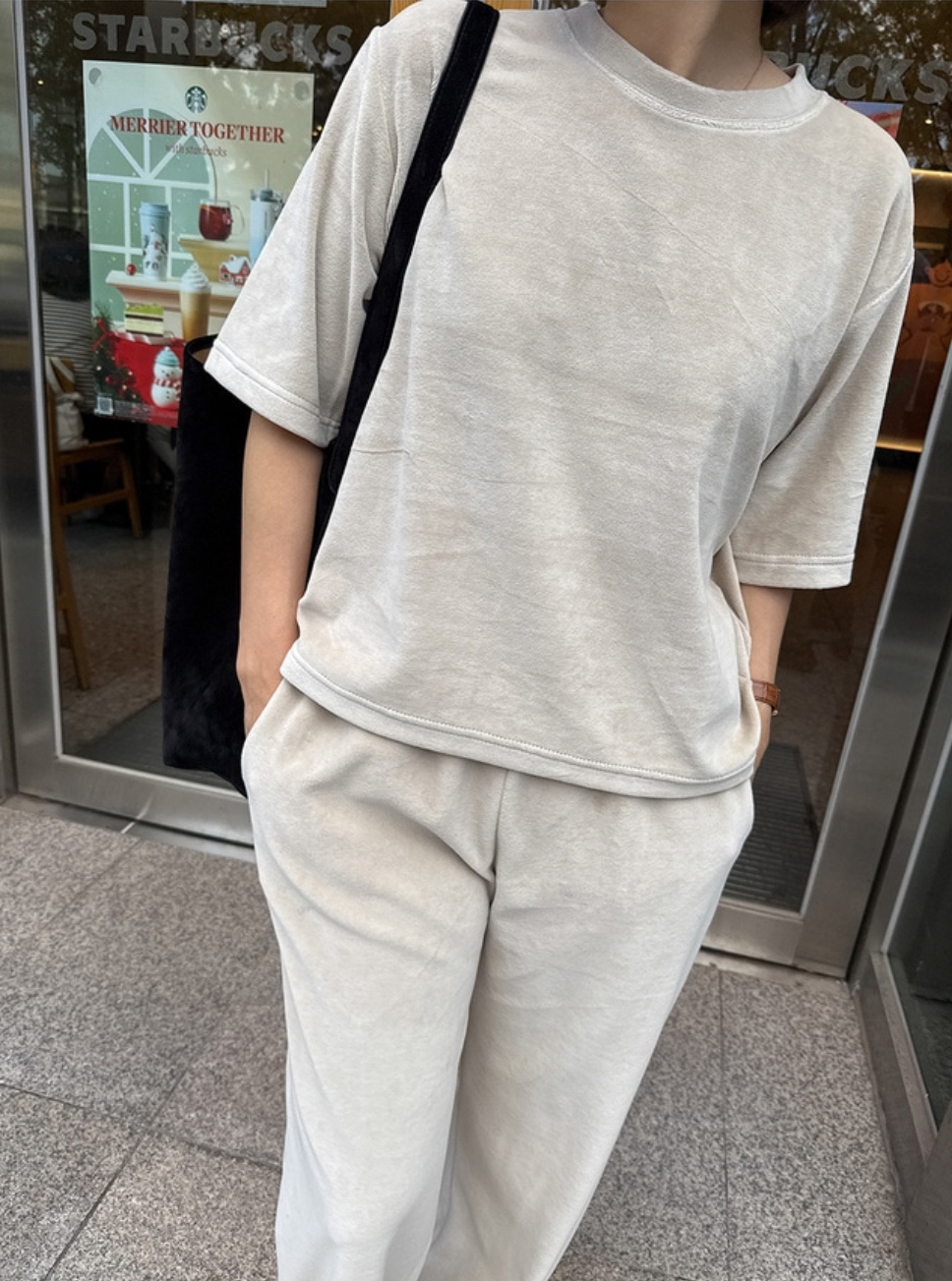 両起毛半袖Tシャツ&ウエストゴムパンツSET | 詳細画像9