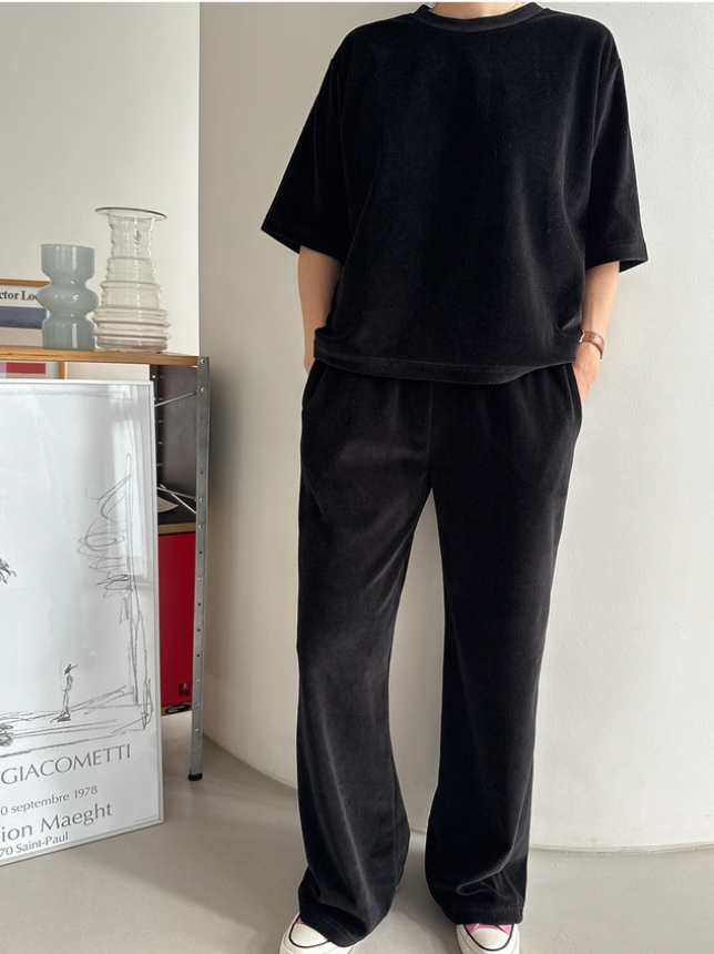 両起毛半袖Tシャツ&ウエストゴムパンツSET | 詳細画像8