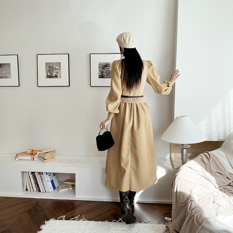 ベルト付スクエアケーブルニットコンビワンピース | 詳細画像10