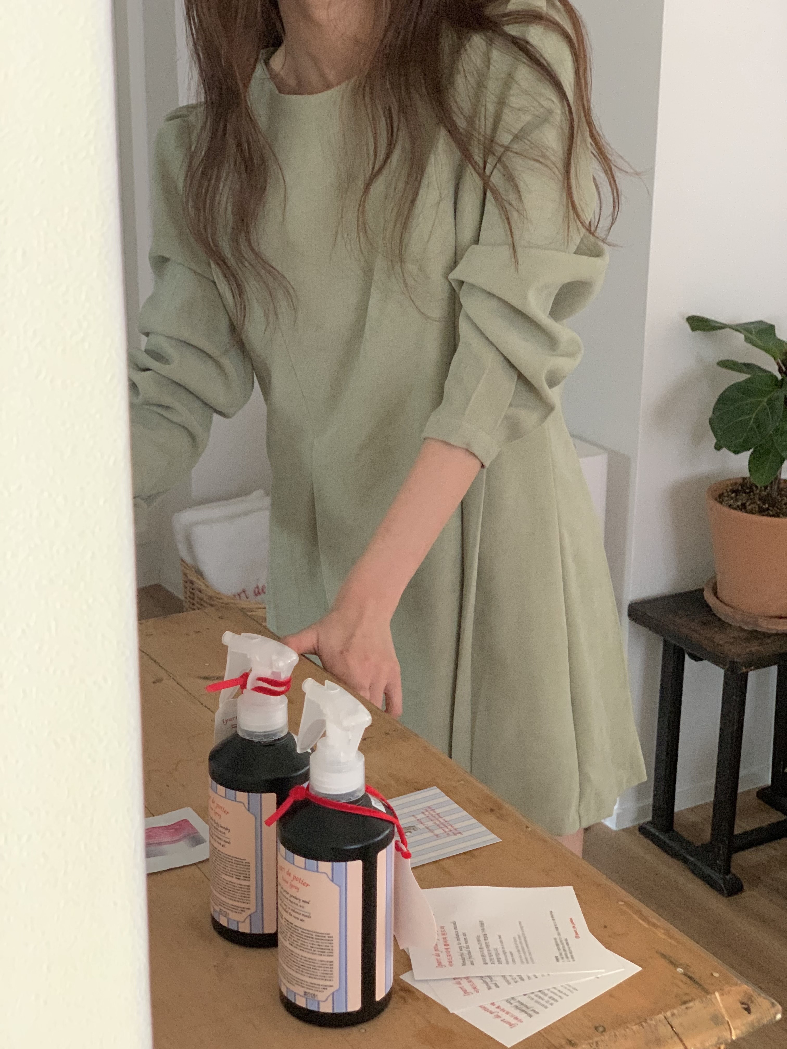 サイドタックパフスリーブミニワンピース | 詳細画像8