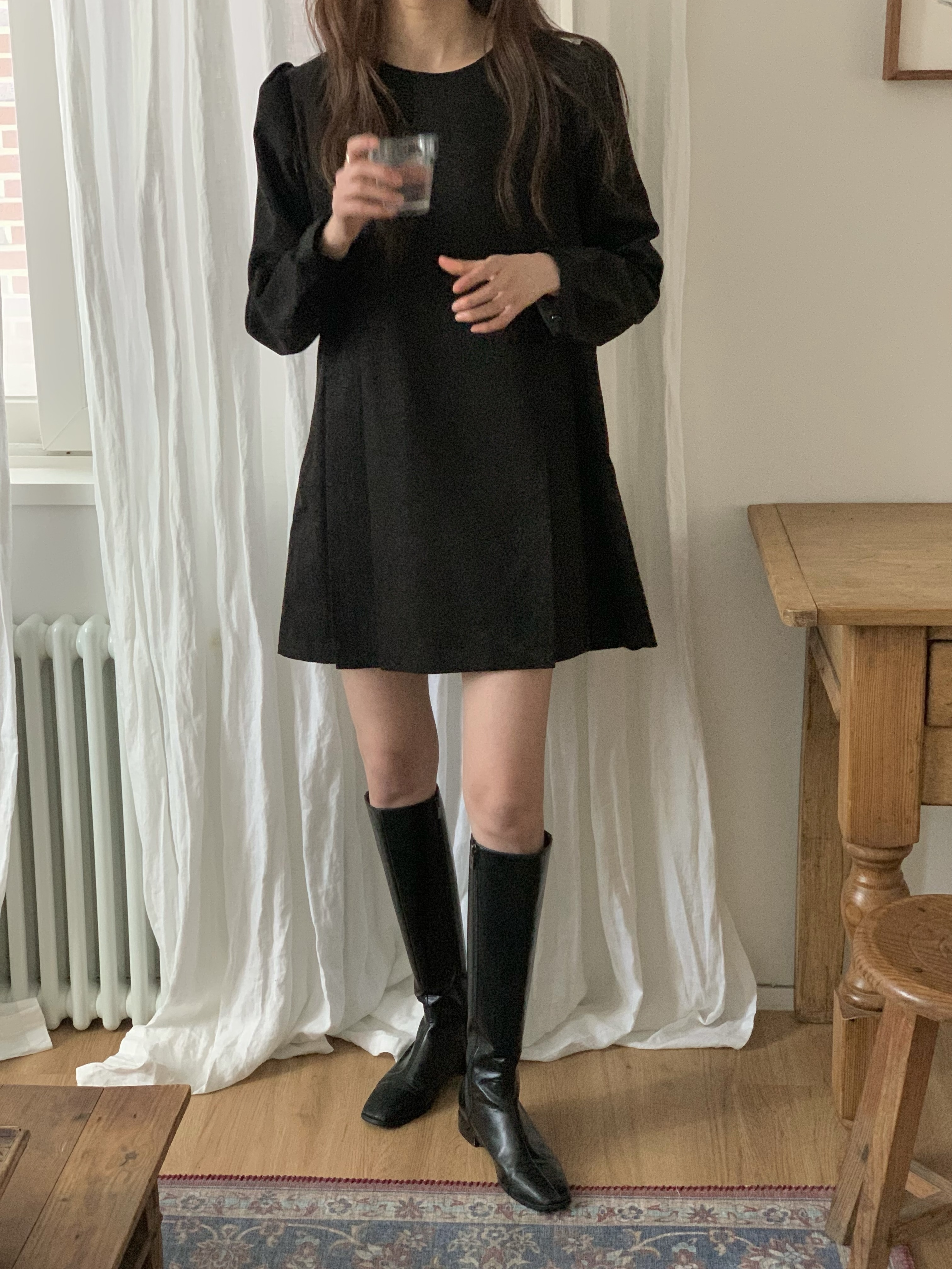 サイドタックパフスリーブミニワンピース | 詳細画像9