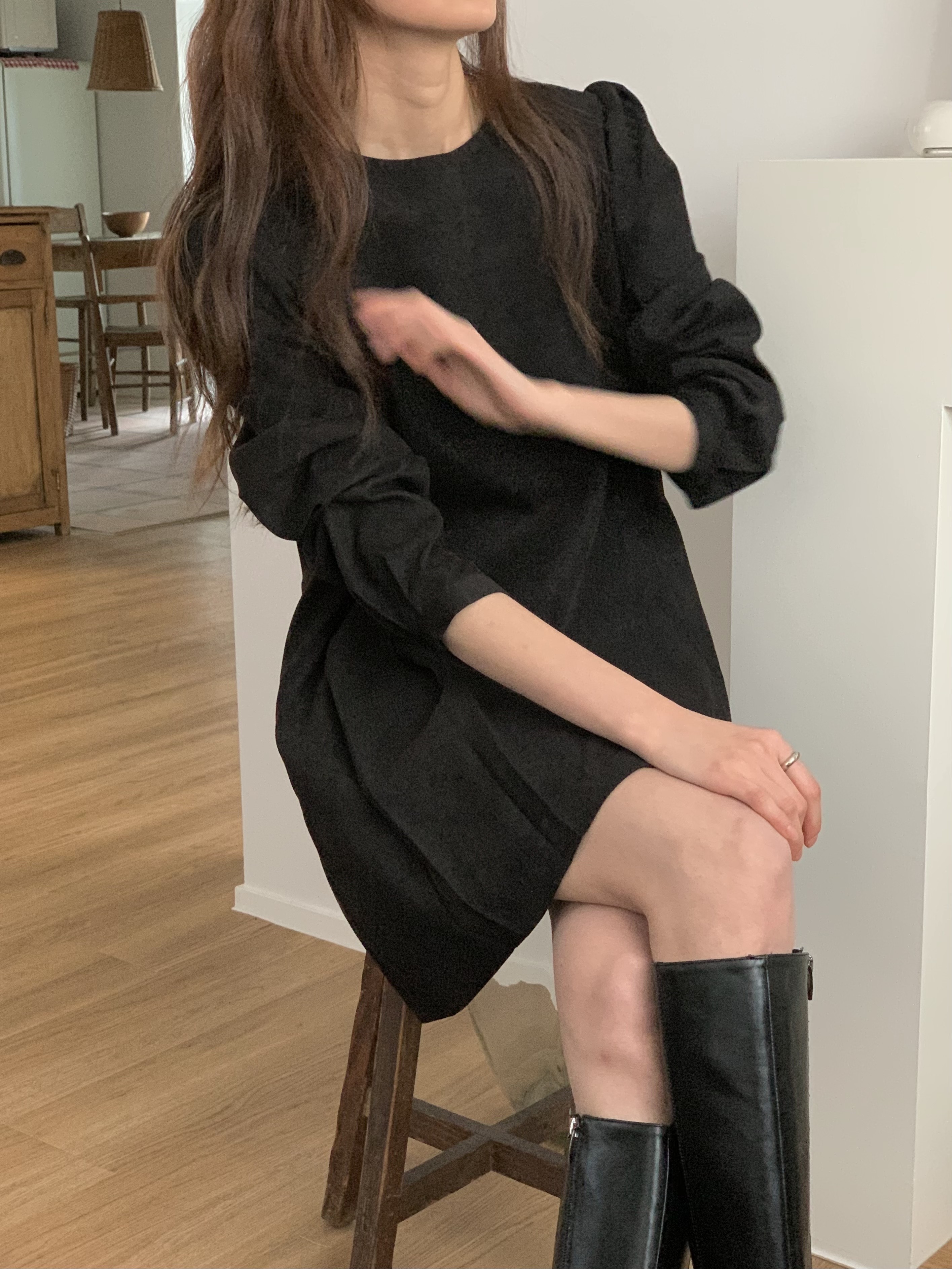 サイドタックパフスリーブミニワンピース | 詳細画像10