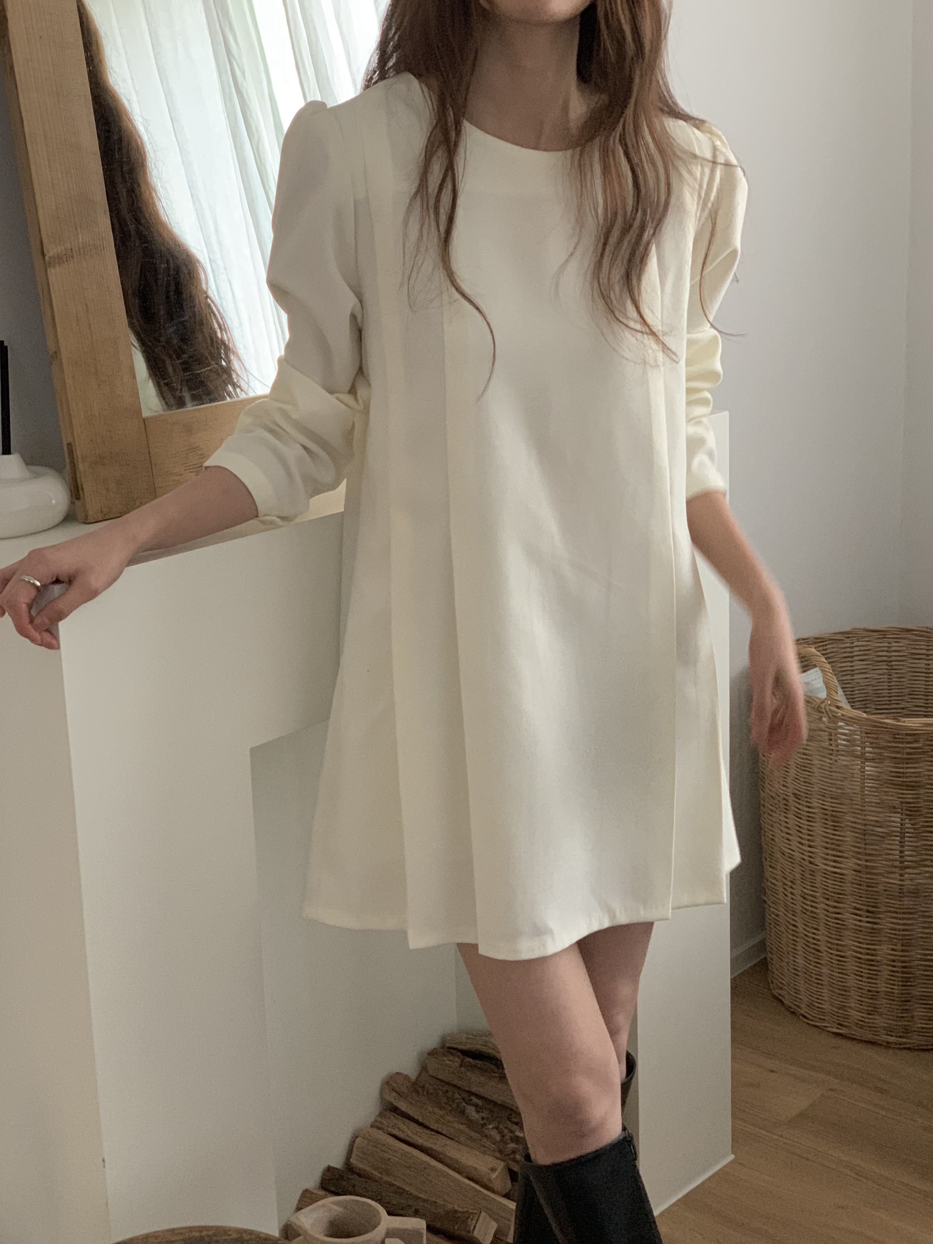 サイドタックパフスリーブミニワンピース | 詳細画像13