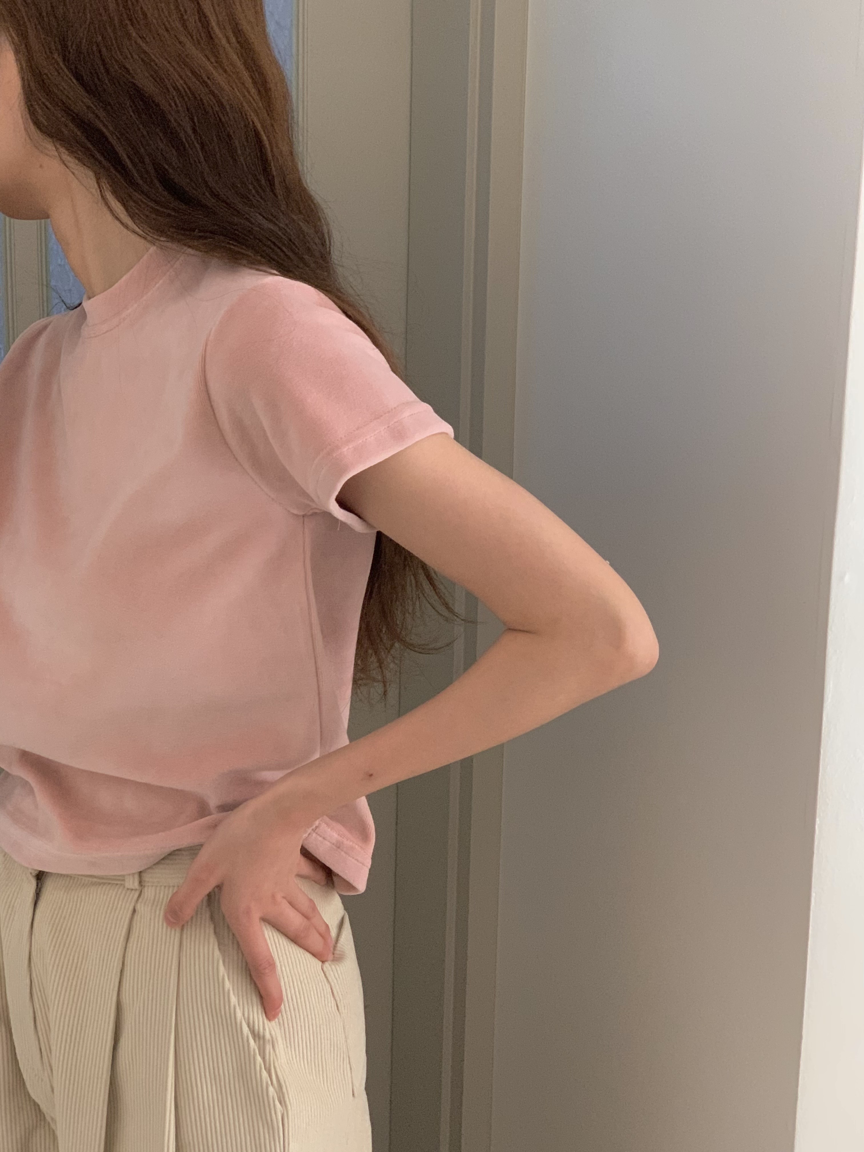 起毛クロップド半袖Tシャツ | 詳細画像7