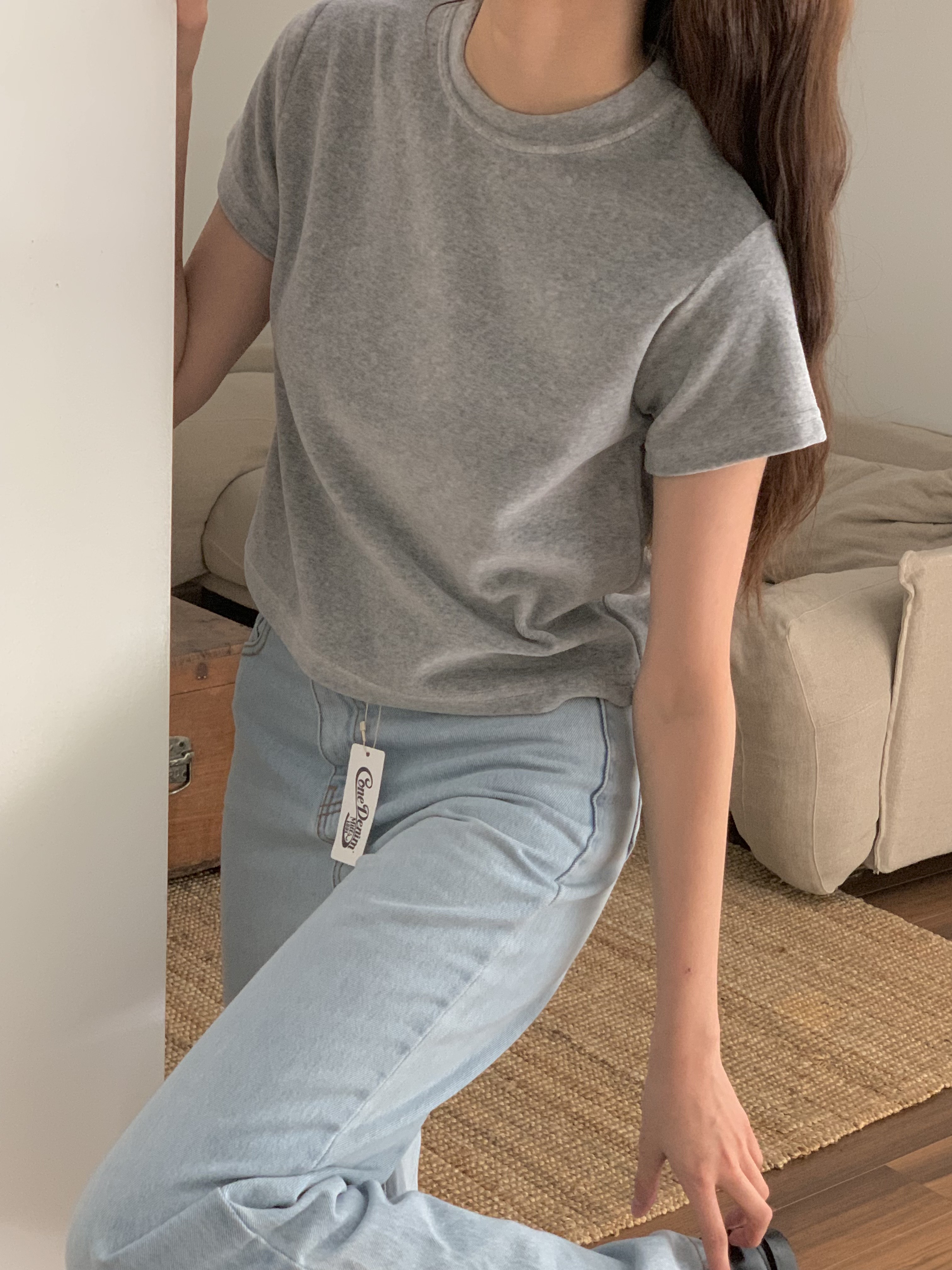 起毛クロップド半袖Tシャツ | 詳細画像10