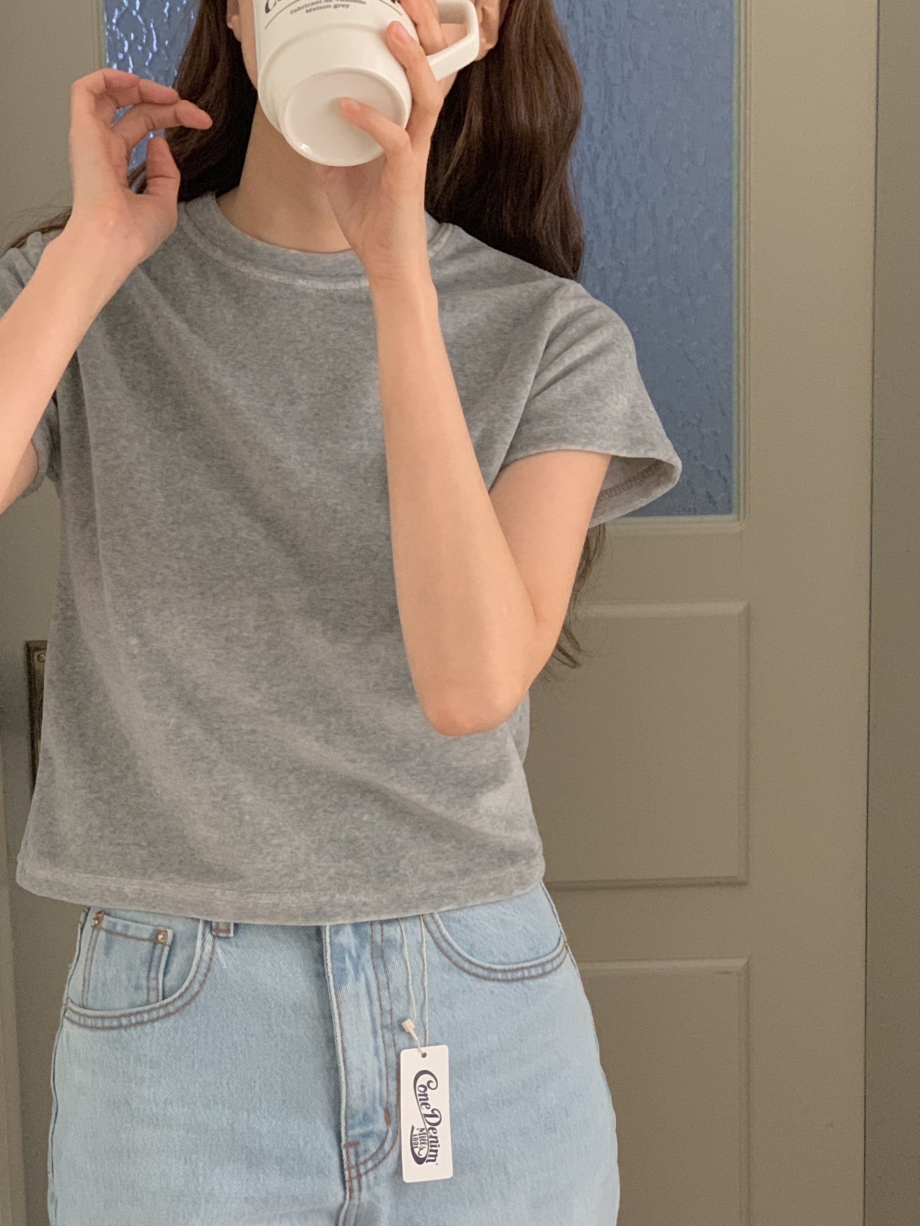 起毛クロップド半袖Tシャツ | 詳細画像11