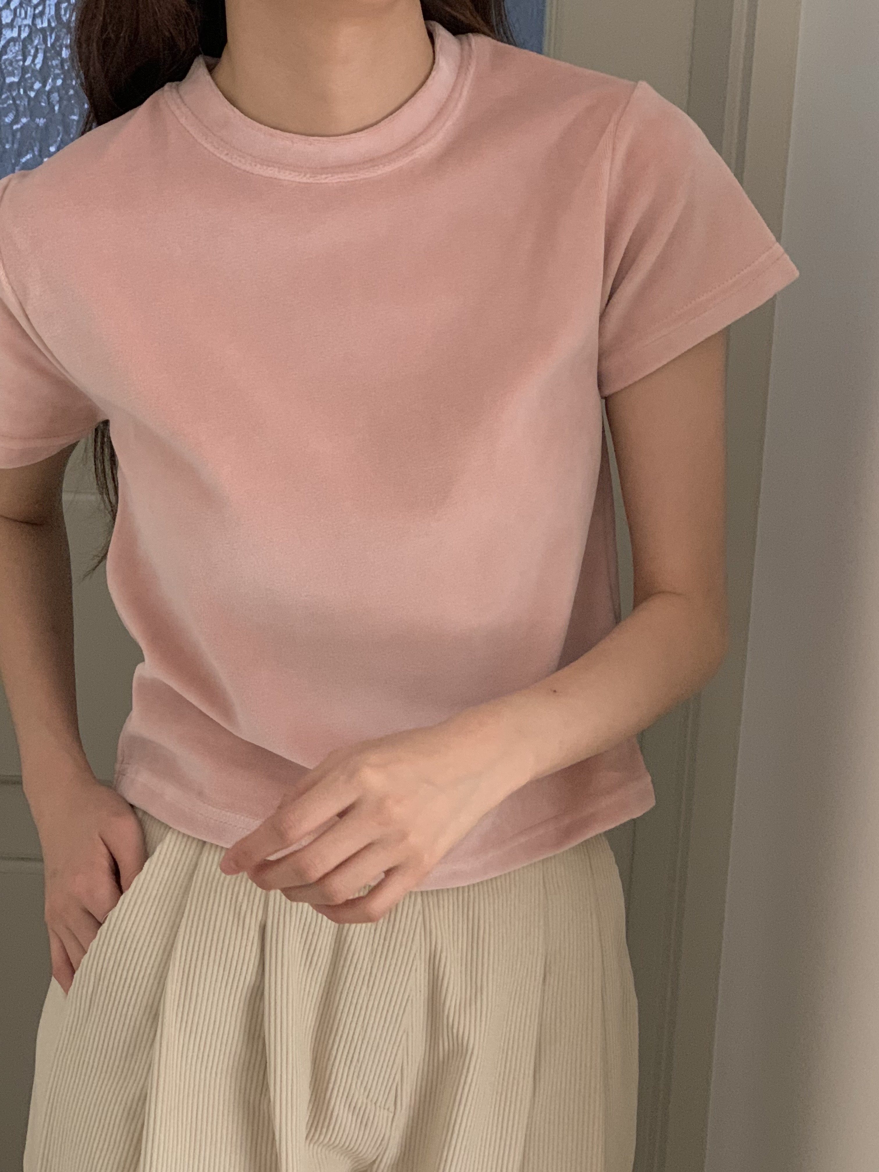 起毛クロップド半袖Tシャツ | 詳細画像2