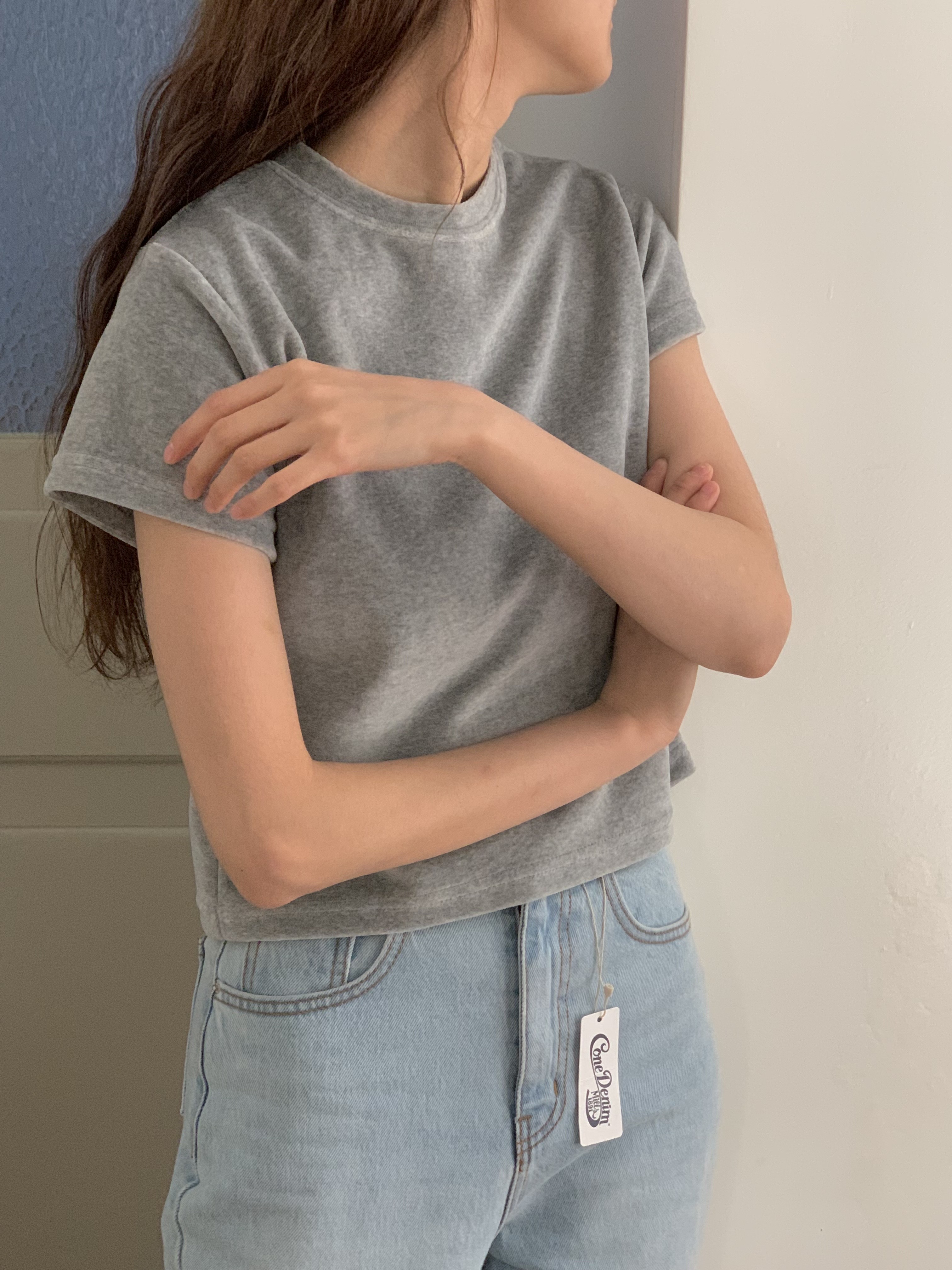 起毛クロップド半袖Tシャツ | 詳細画像12