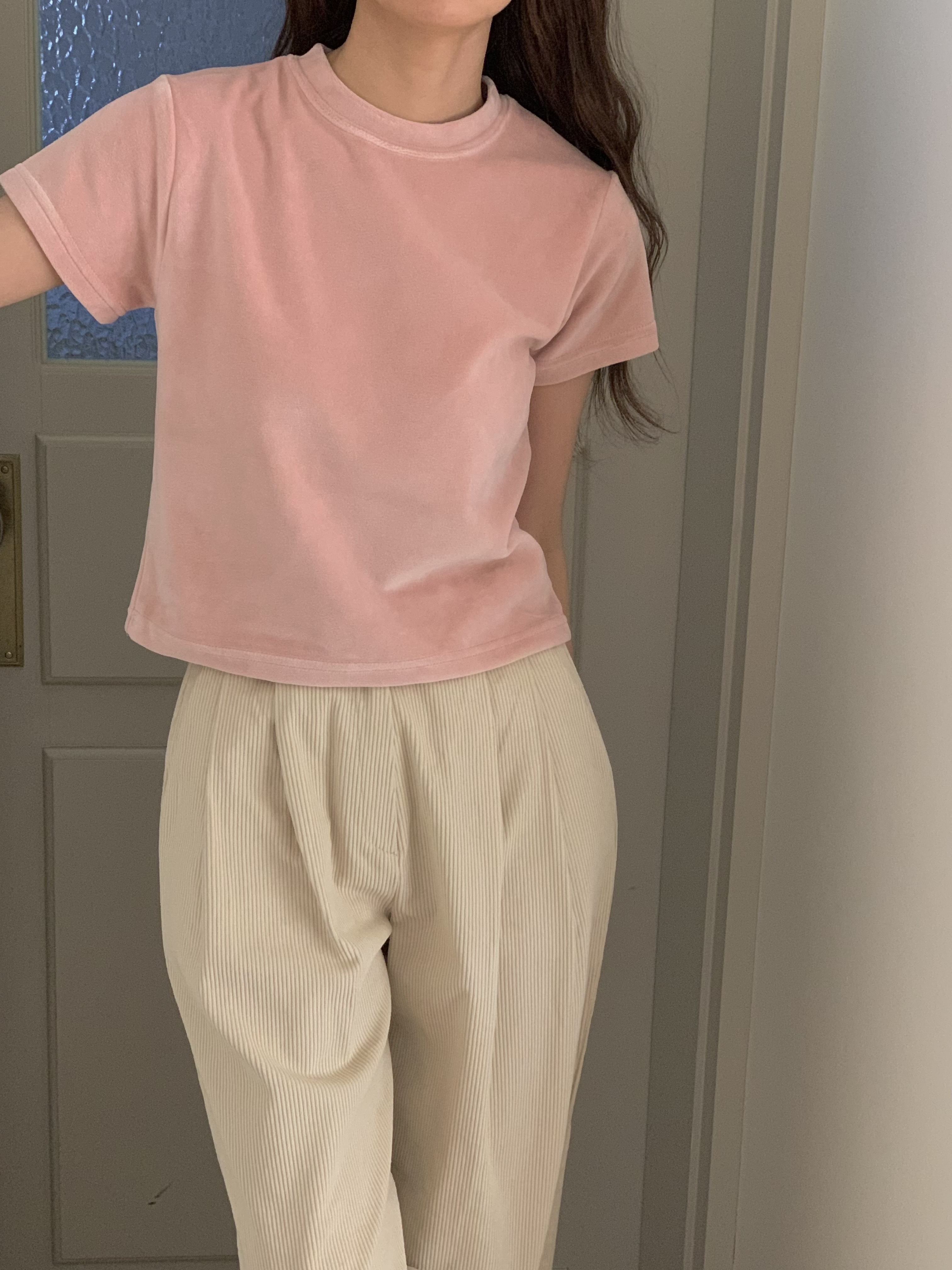 起毛クロップド半袖Tシャツ | 詳細画像8