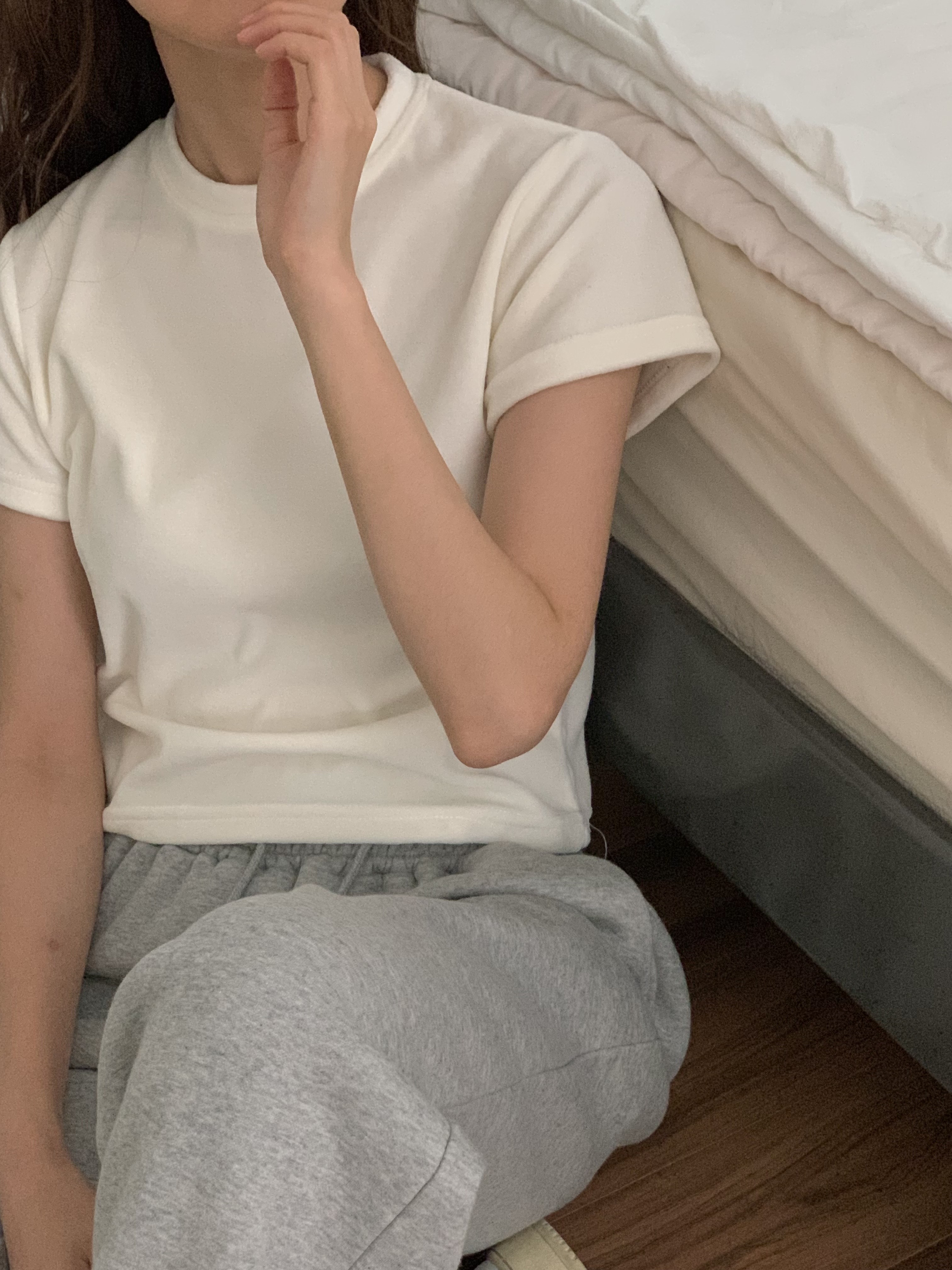 起毛クロップド半袖Tシャツ | 詳細画像13