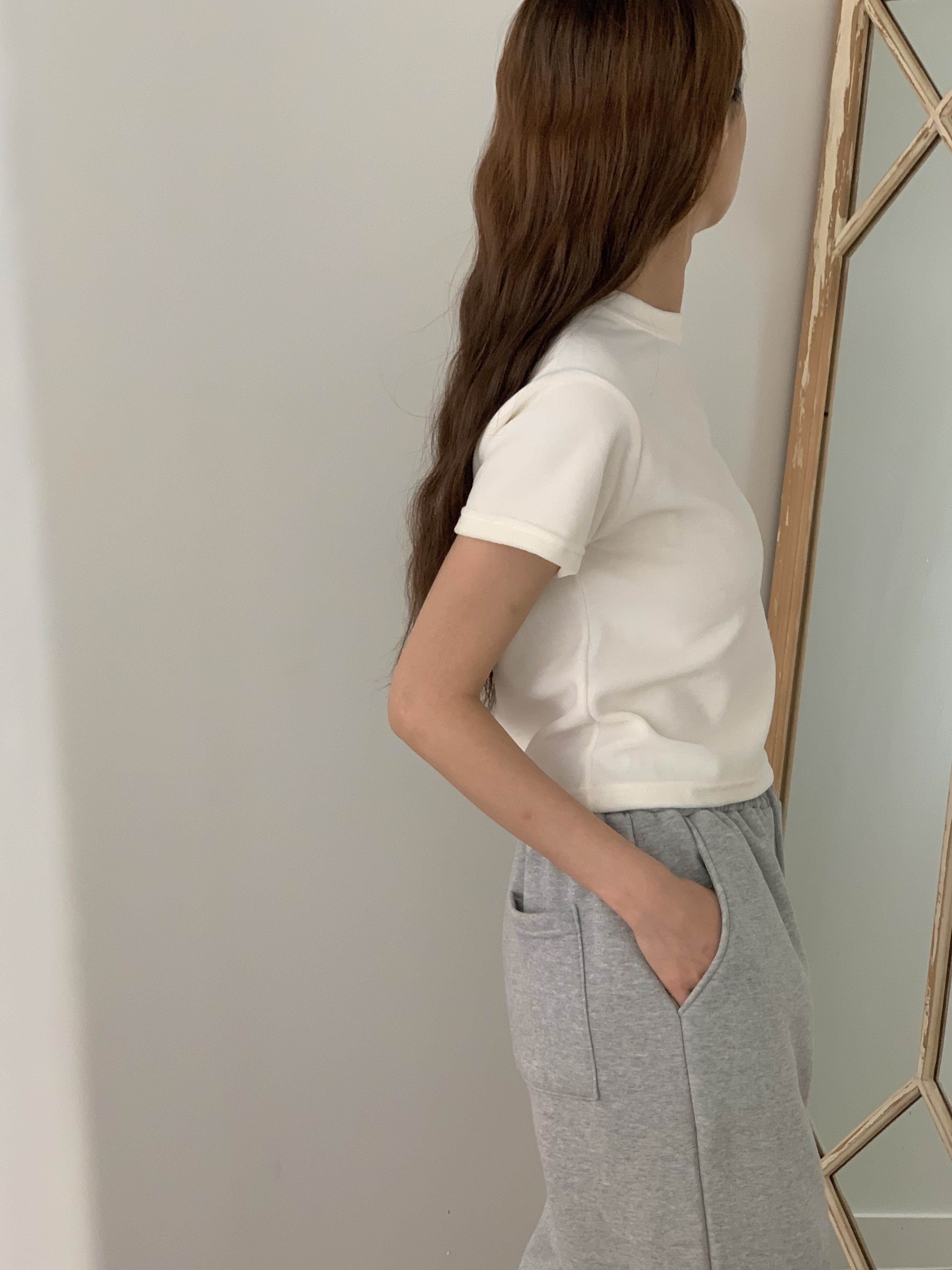 起毛クロップド半袖Tシャツ | 詳細画像14