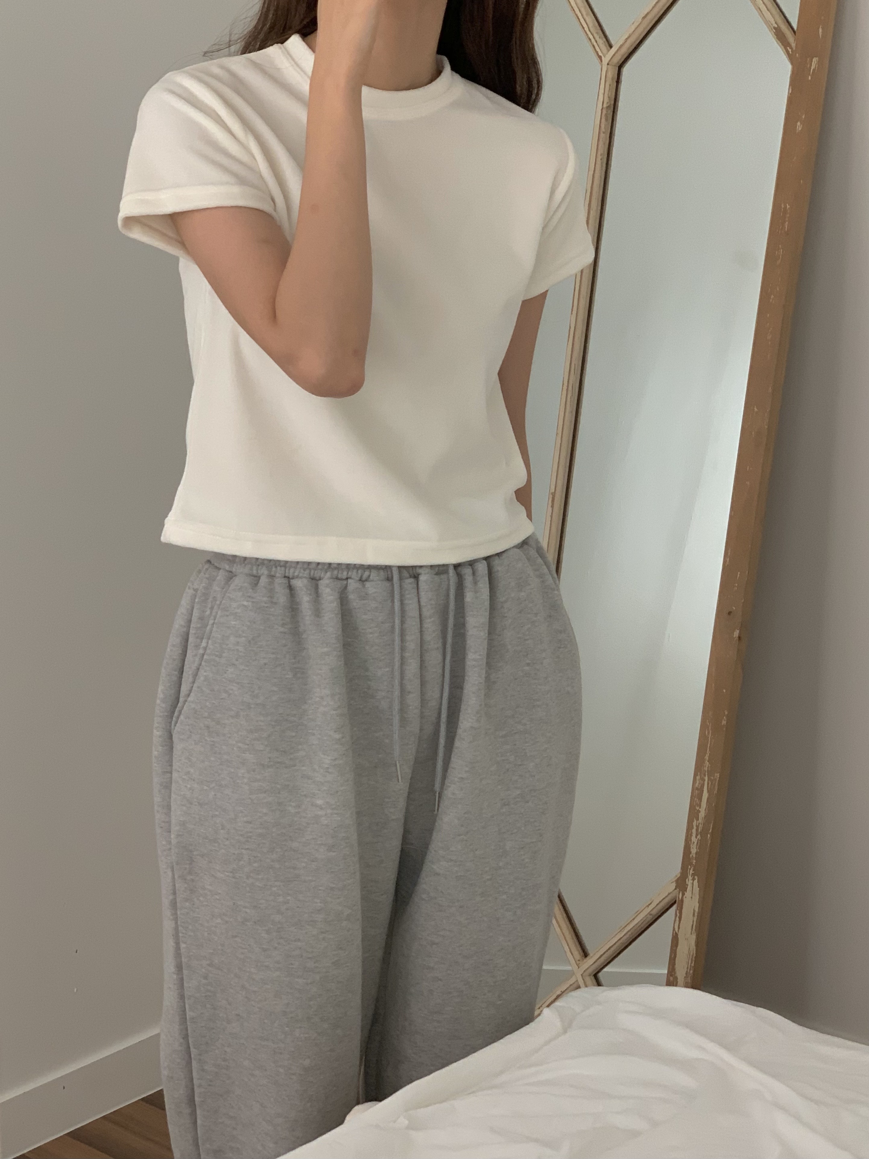 起毛クロップド半袖Tシャツ | 詳細画像16
