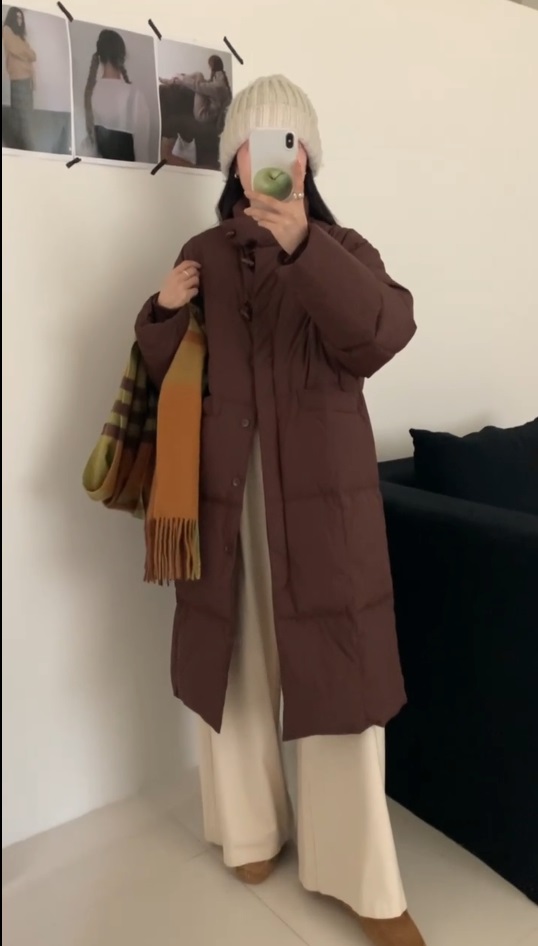 トグルボタンハイネックダウンロングコート | 詳細画像4