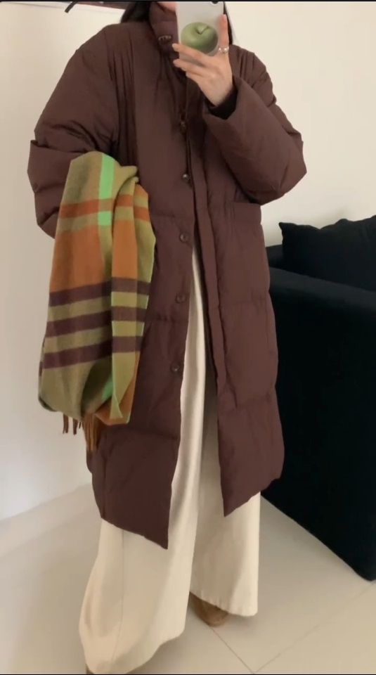 トグルボタンハイネックダウンロングコート | 詳細画像5