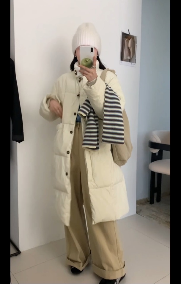 トグルボタンハイネックダウンロングコート | 詳細画像6