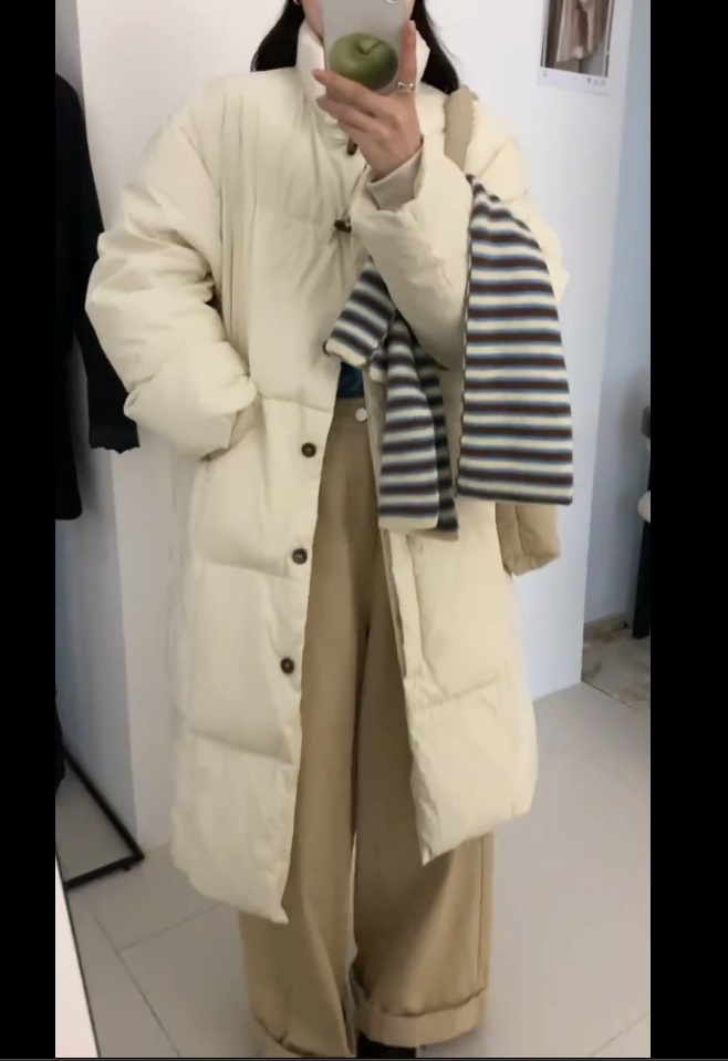 トグルボタンハイネックダウンロングコート | 詳細画像7