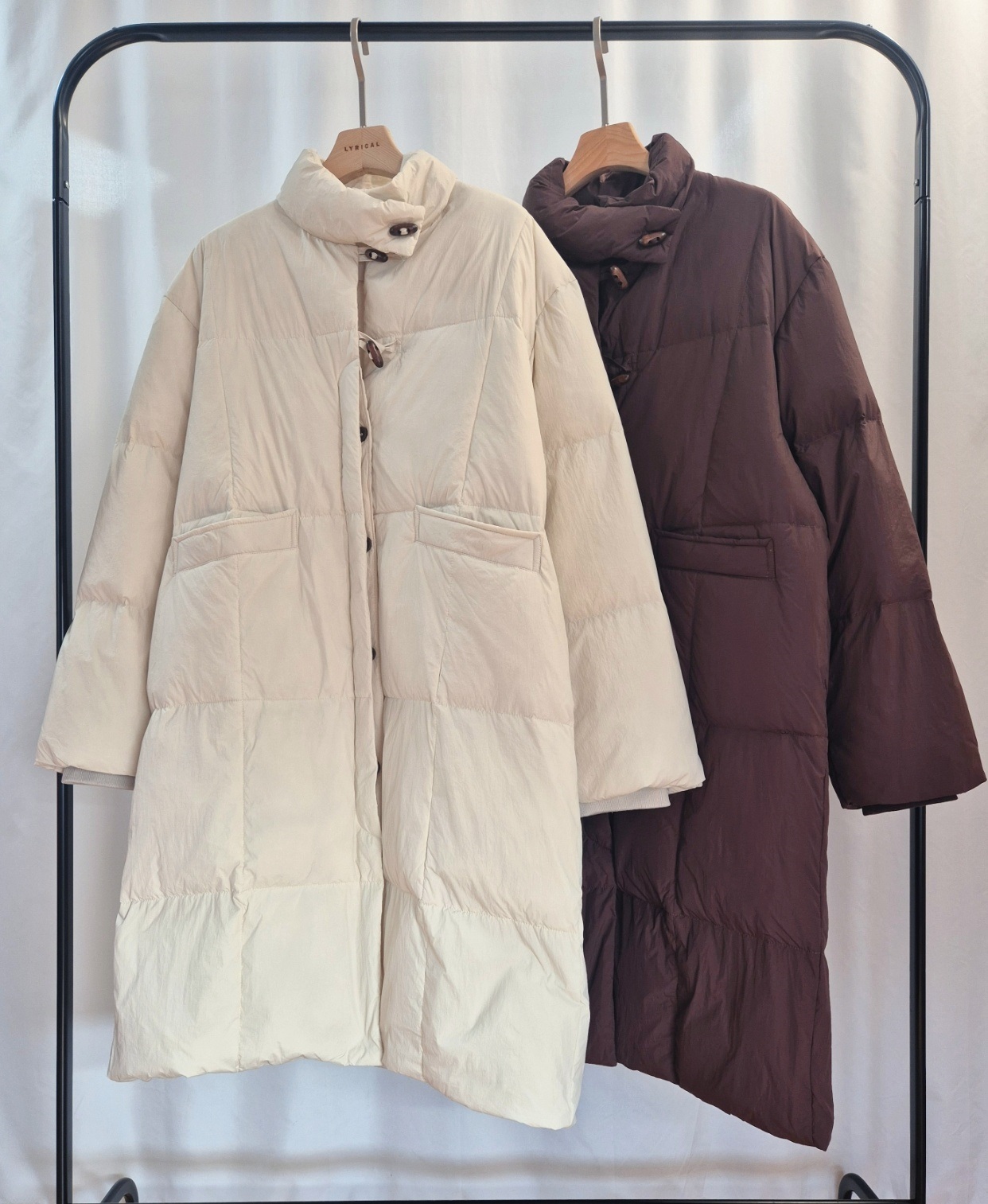 トグルボタンハイネックダウンロングコート | 詳細画像8