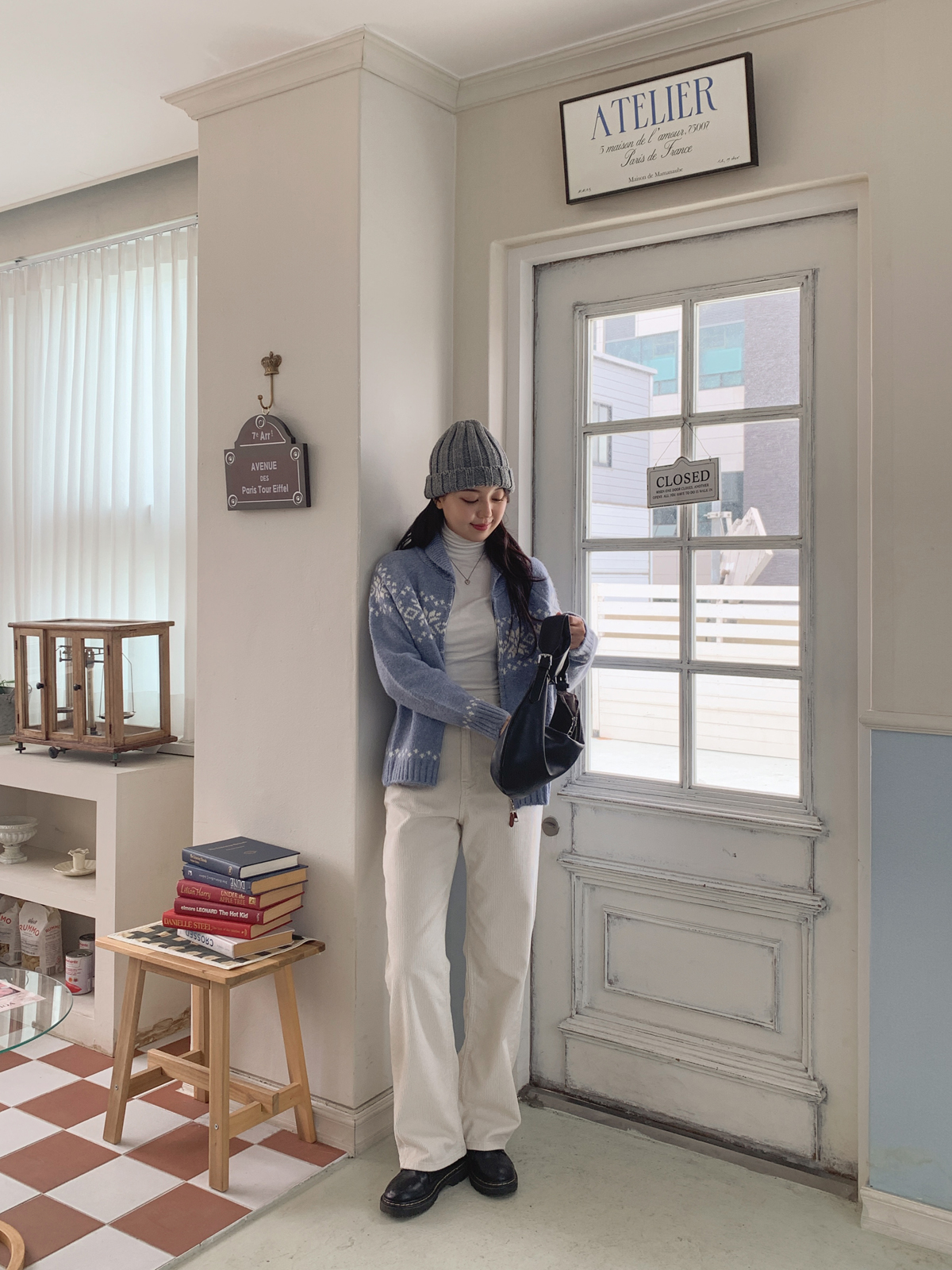 ウール混スノーノルディックダブルジップカーディガン | 詳細画像16