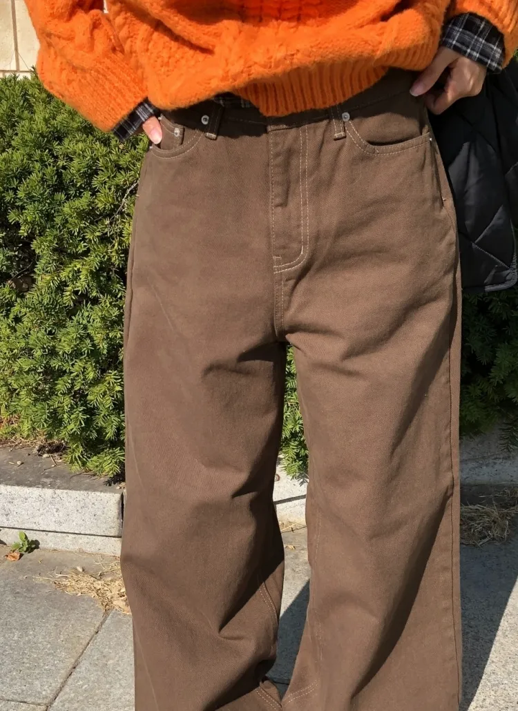 裏起毛コットンワイドパンツ | mandarinetree | 詳細画像1