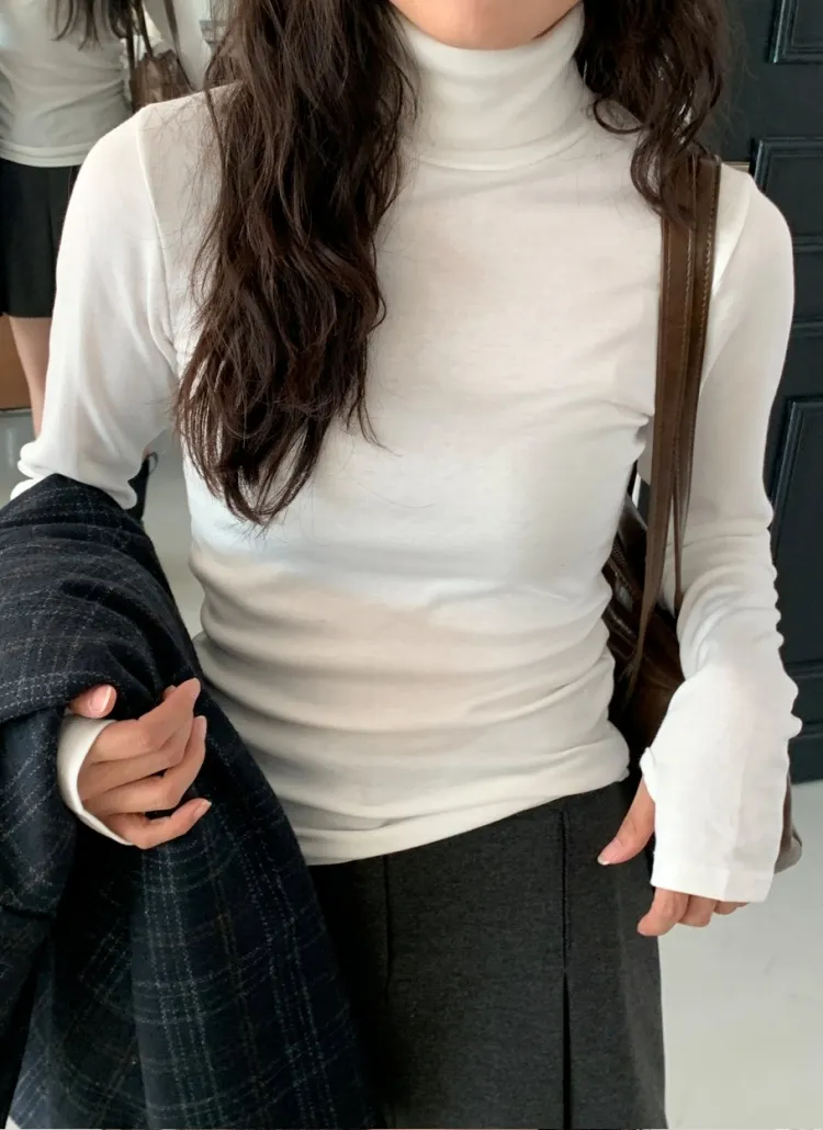 裏起毛サムホールタートルネック長袖Tシャツ | mandarinetree | 詳細画像1