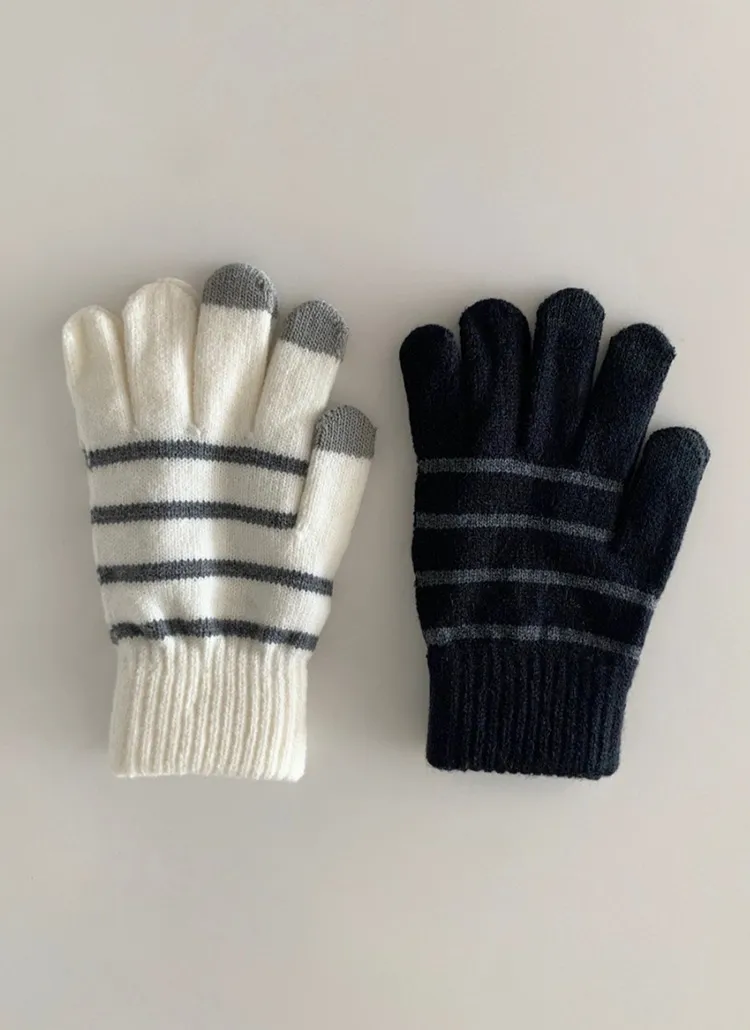 *スマホ対応*ボーダー手袋 | rehab | 詳細画像1