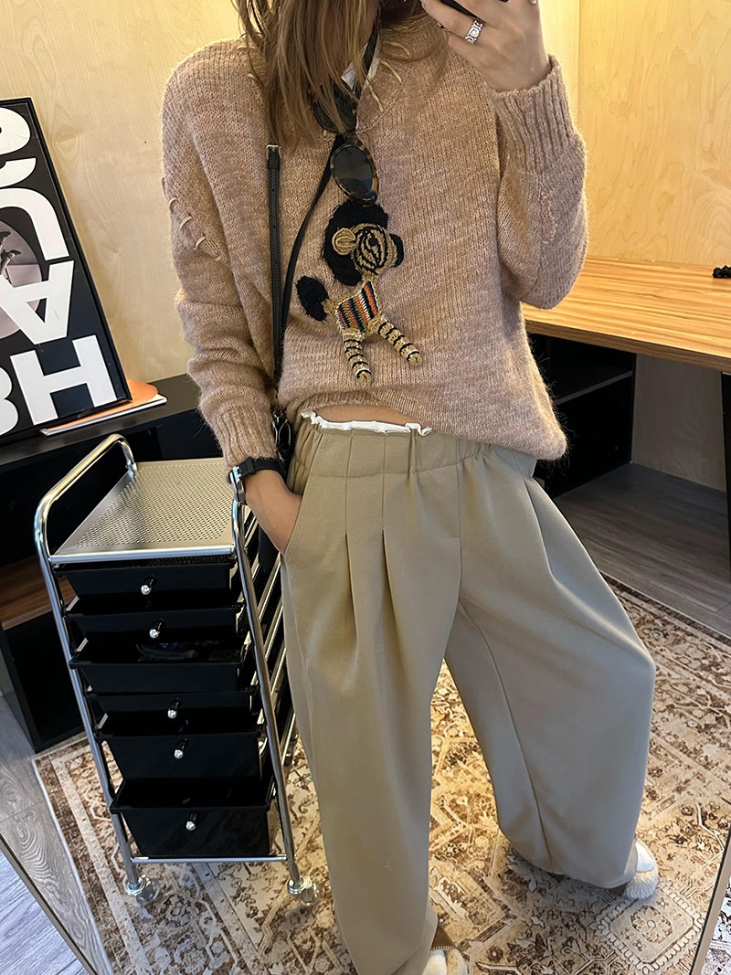 ホースモチーフレースアップルーズニット | 詳細画像13