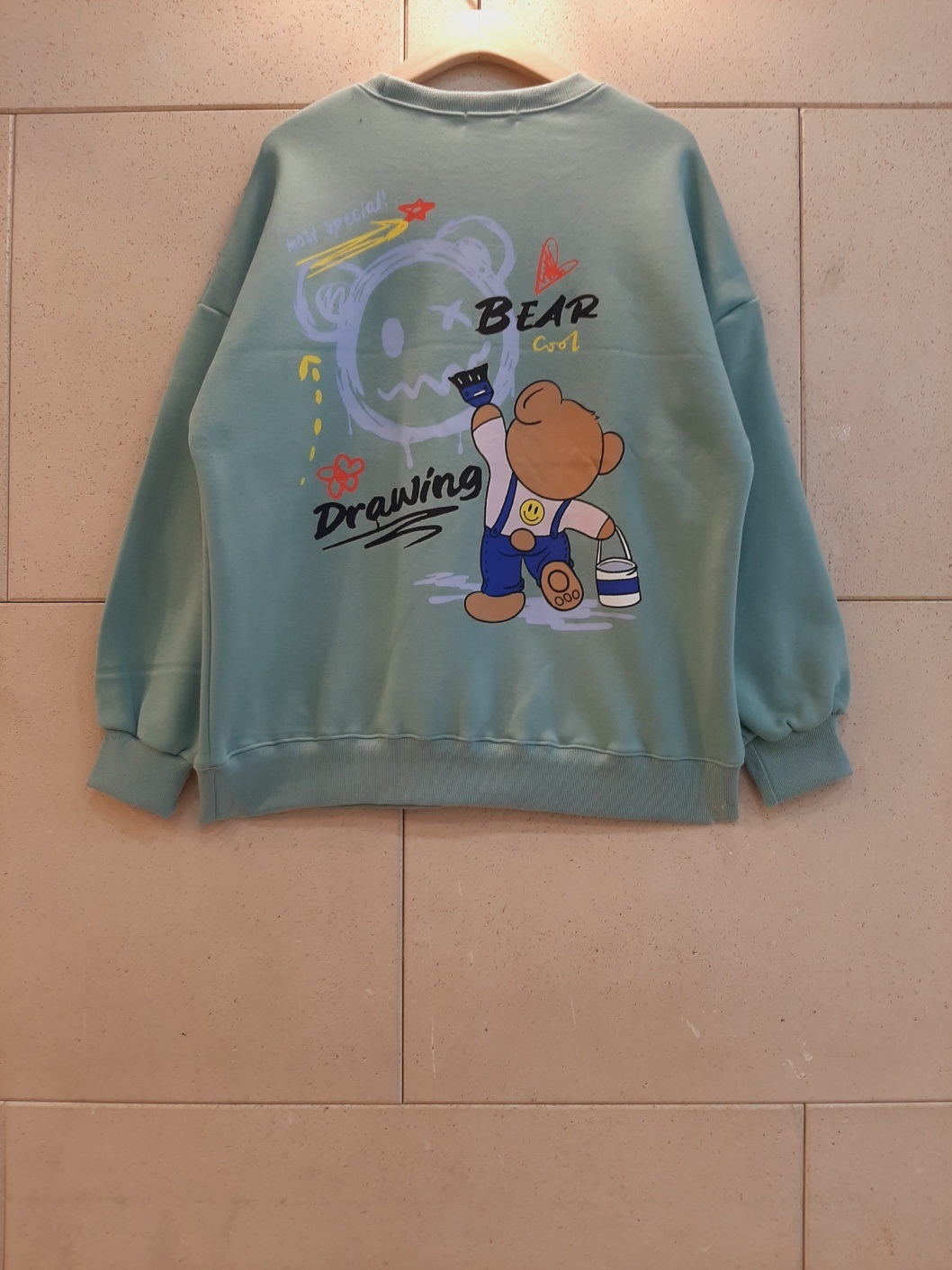 裏起毛バックスマイルベアプリントスウェット | 詳細画像4