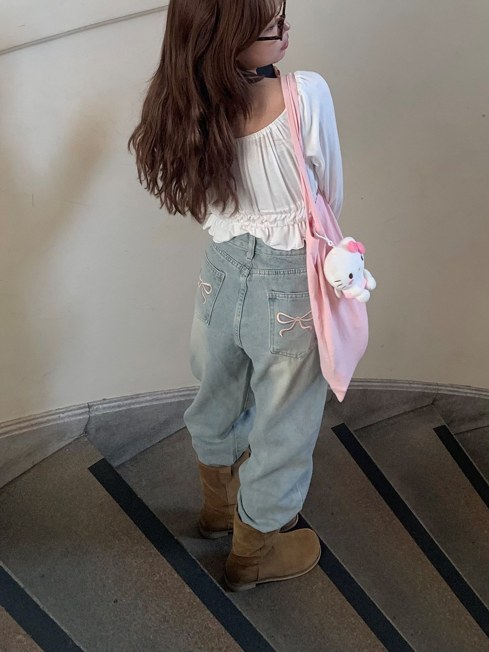 ヒップリボンワイドデニムパンツ | 詳細画像2