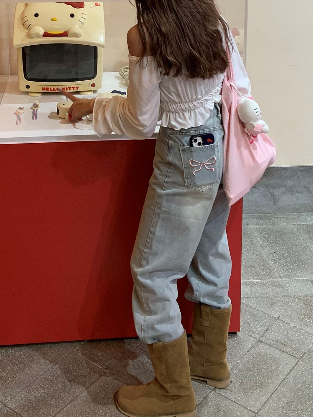 ヒップリボンワイドデニムパンツ | 詳細画像14